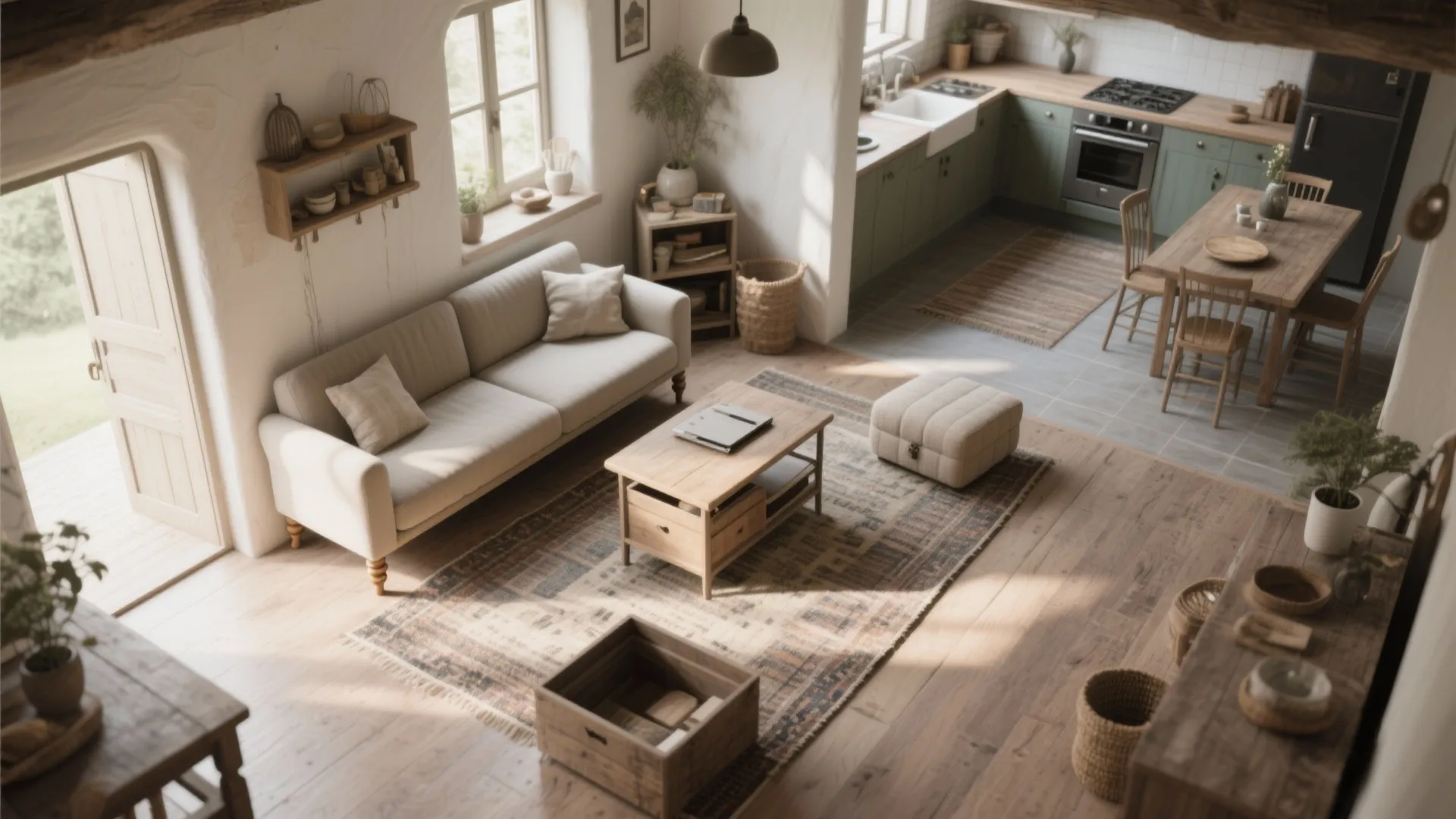 3. Choose slim, multifunctional furniture