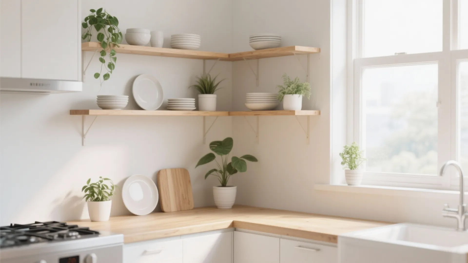 6. Slim Open Shelving