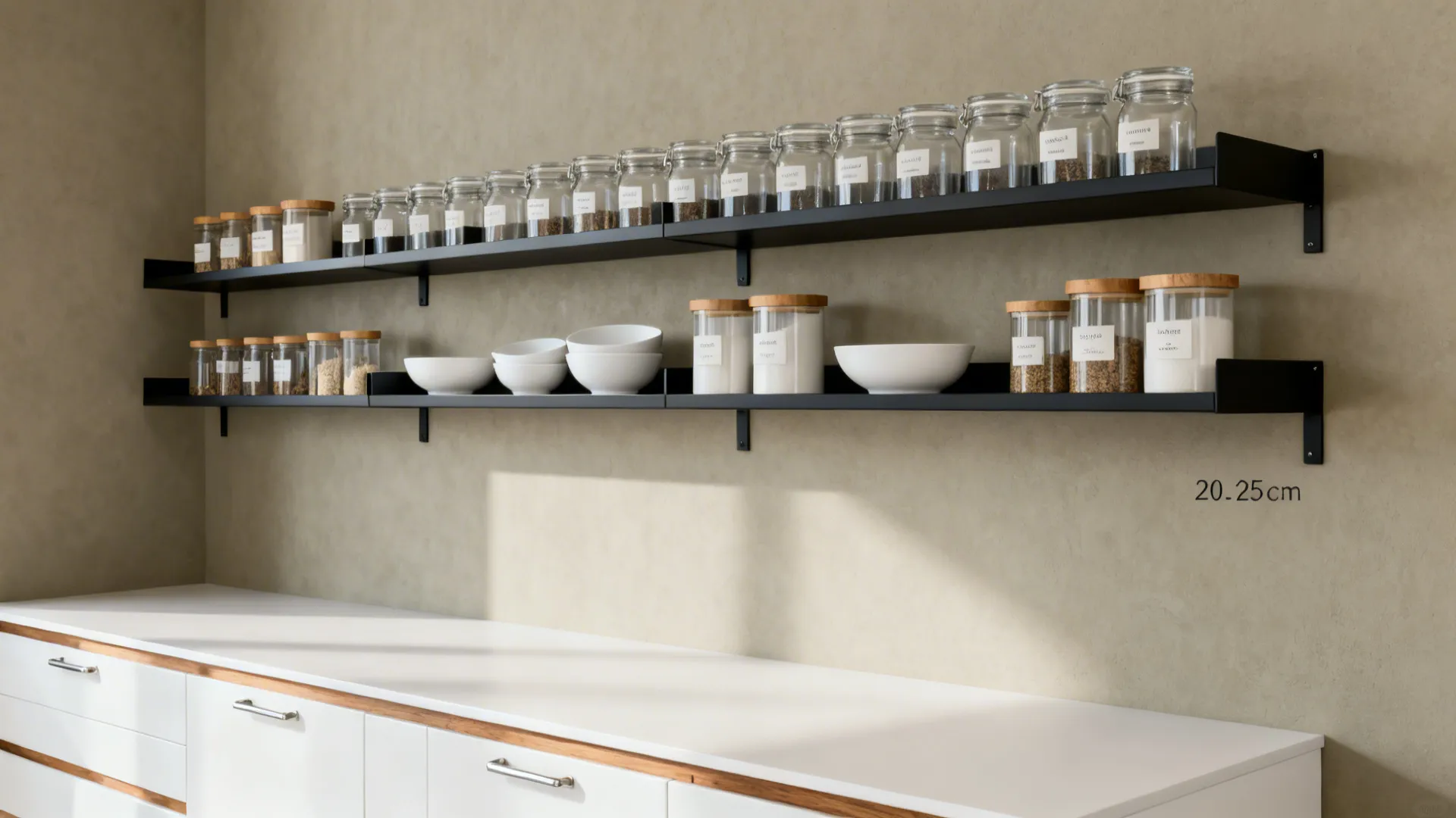 Minimalist Open Shelving with Slim Profiles