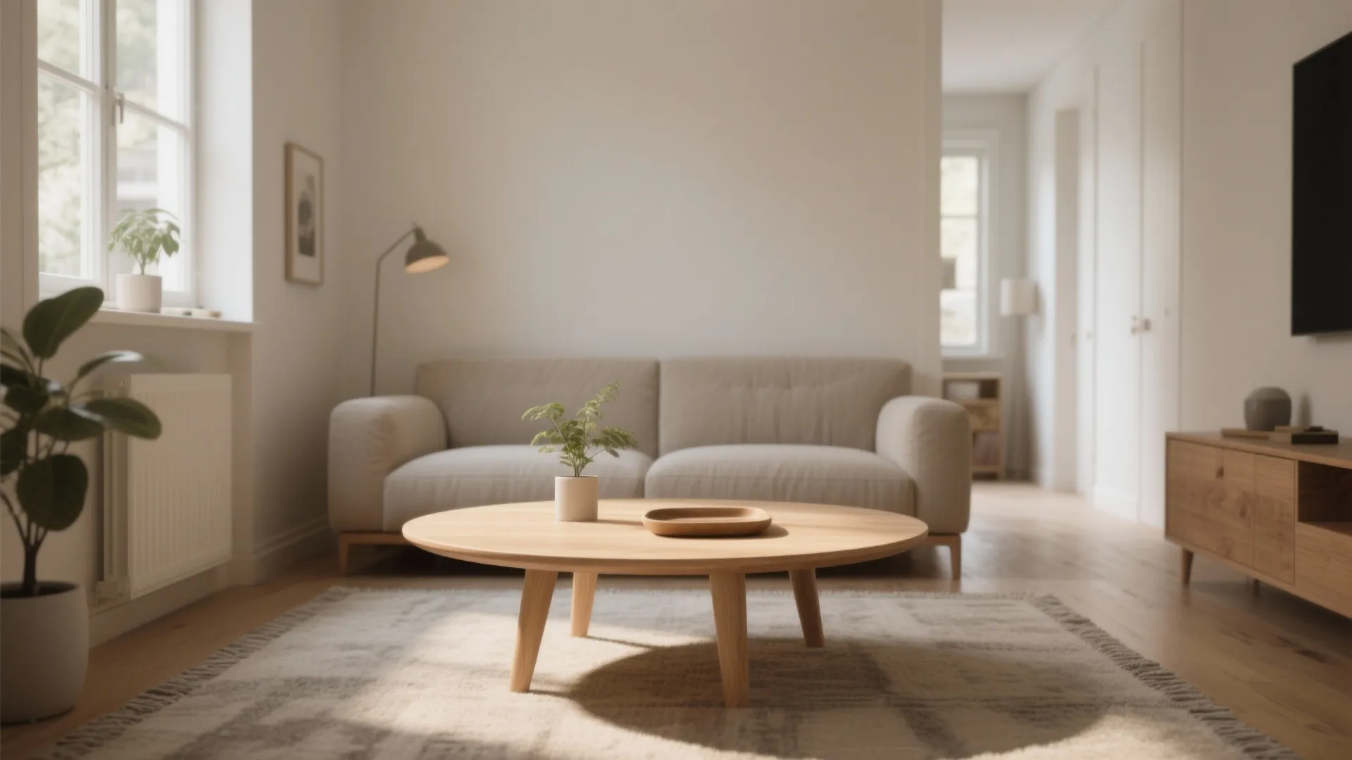 3. Slim Oval or Rectangular Table to Improve Flow