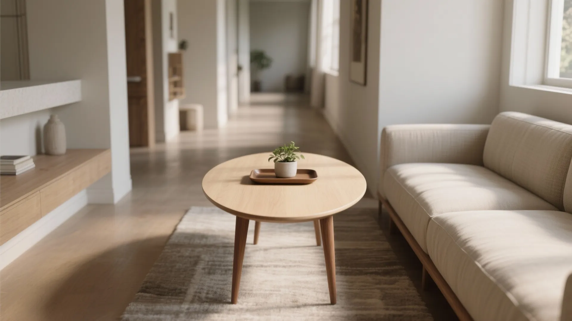 1. Slim oval with tapered legs: breathe into narrow rooms