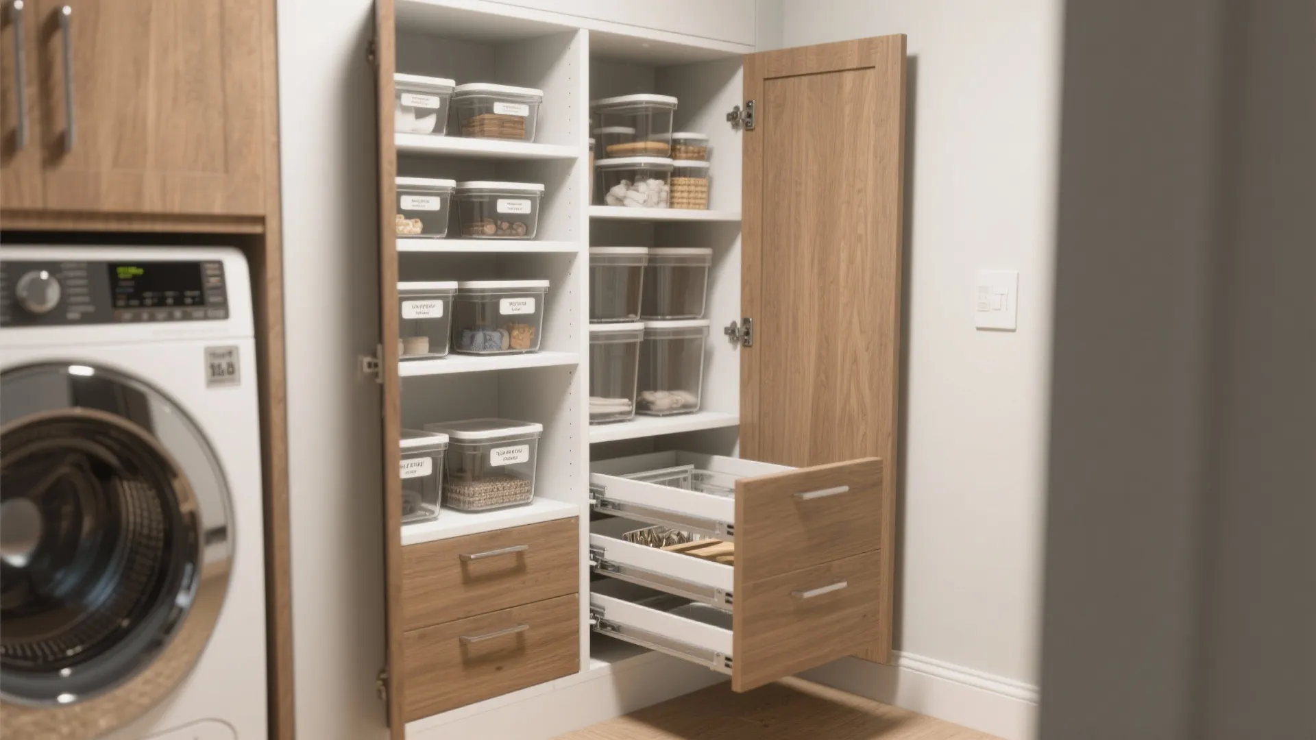 4. Slim Pantry Solutions and Corner Pullouts