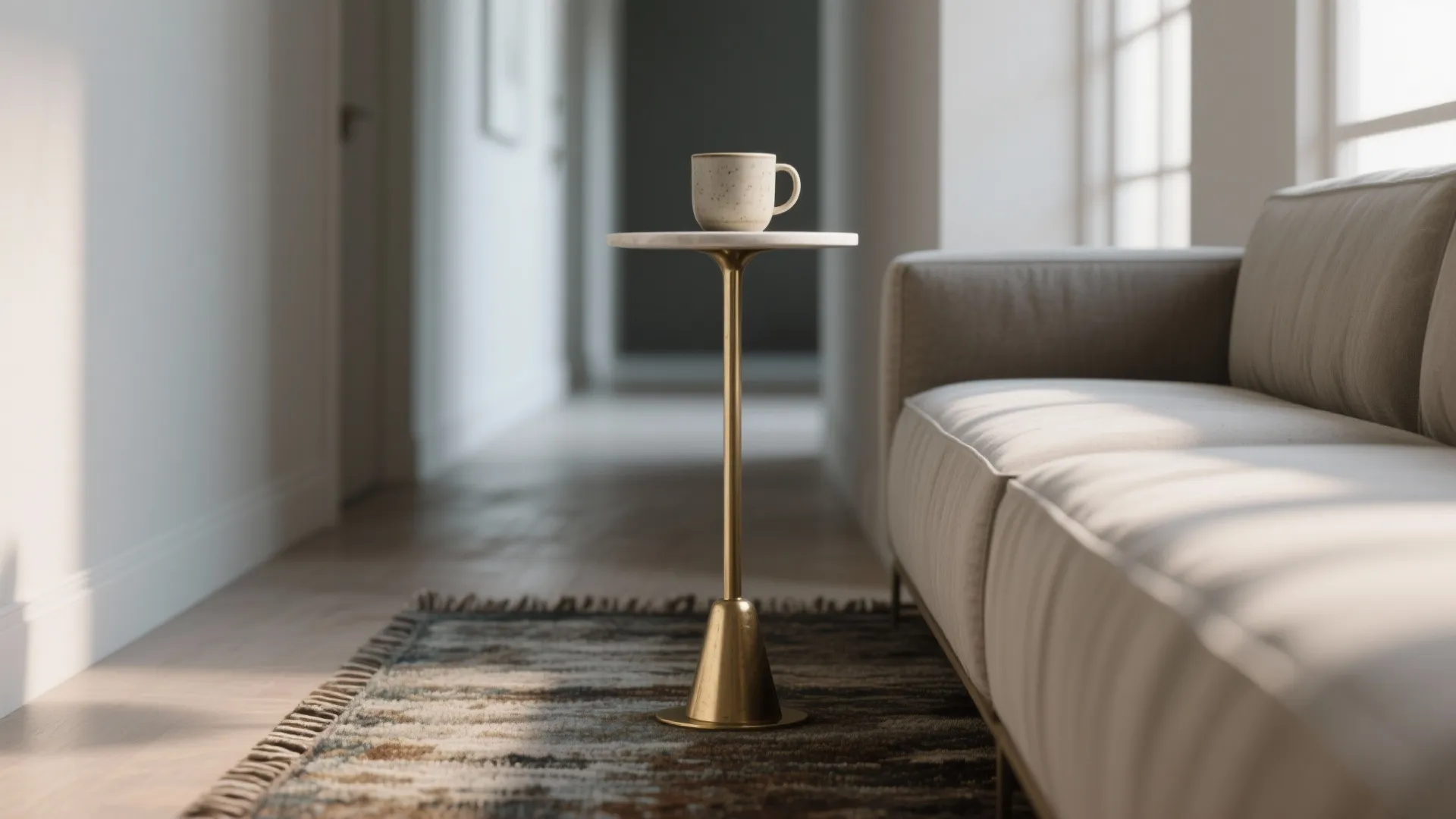 1. Slim pedestal table