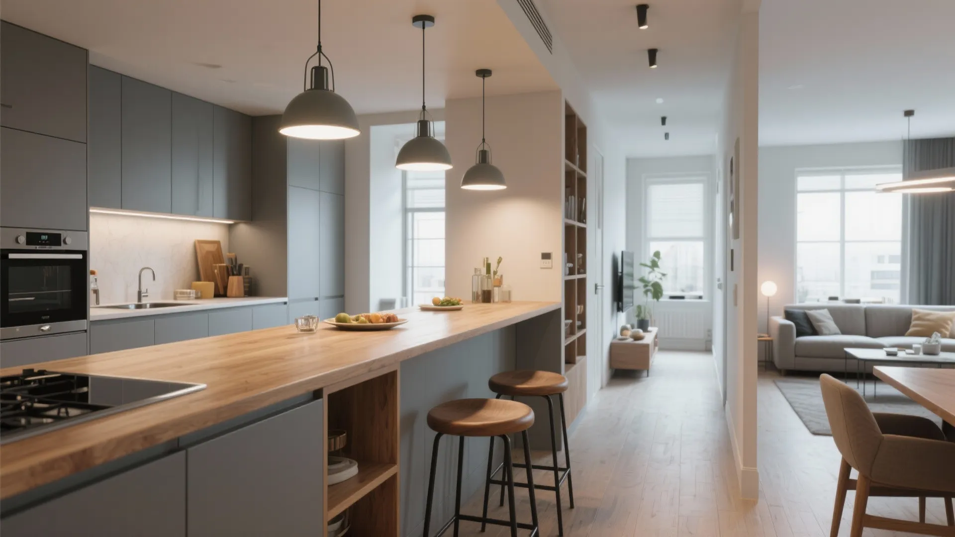 5. Embrace the multifunctional island or slim peninsula