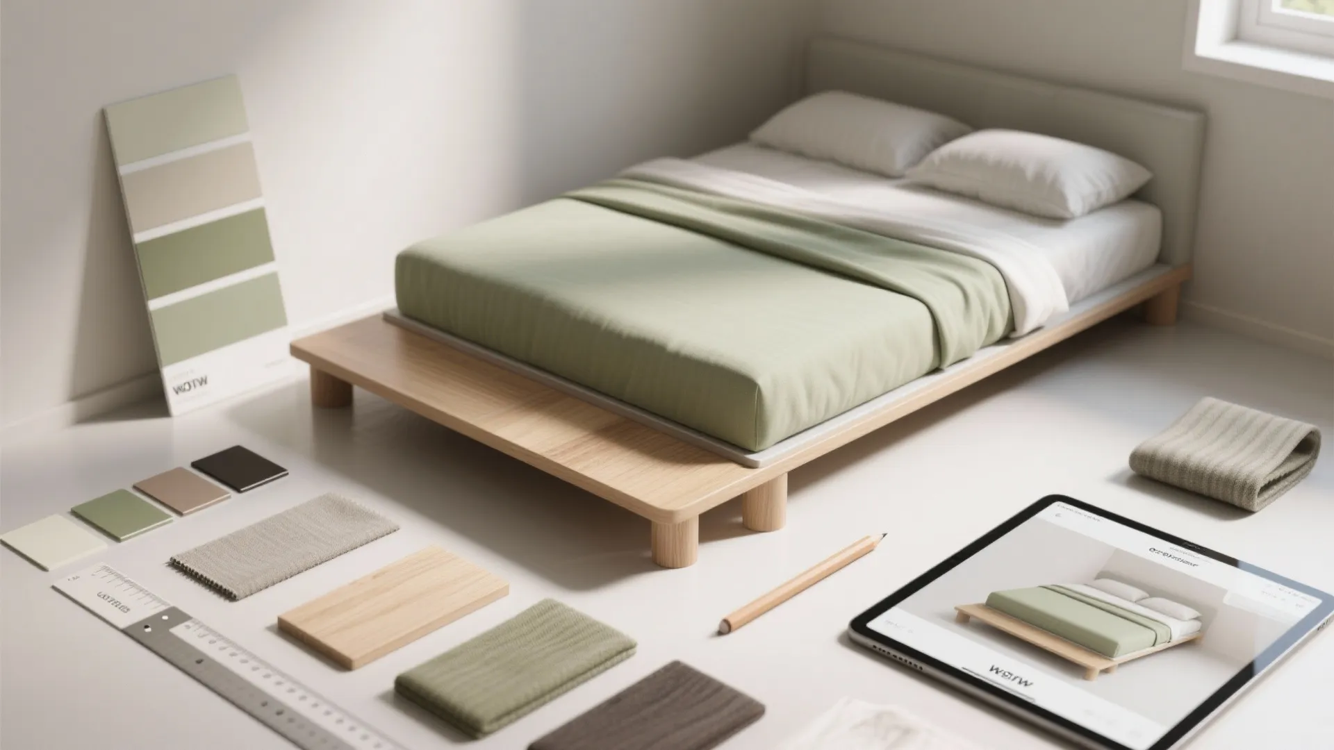 5. Go slim and stylish with a platform bed plus visual mockups