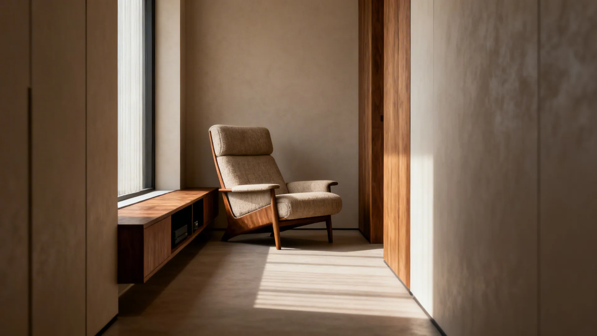 1. Slim-profile single recliner