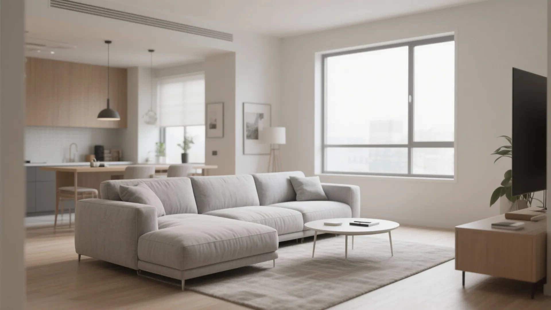 1. Sectional sofa with a slim profile