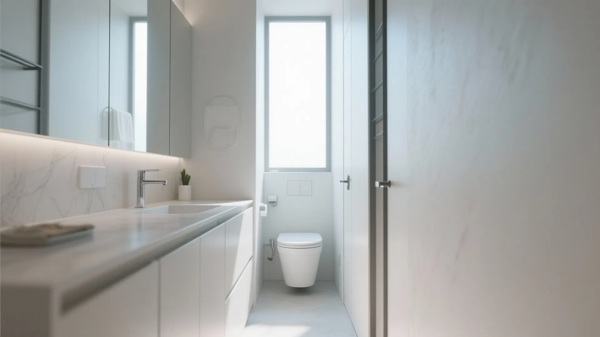 7. Slim Profile Pot for Ultra-Narrow Bathrooms