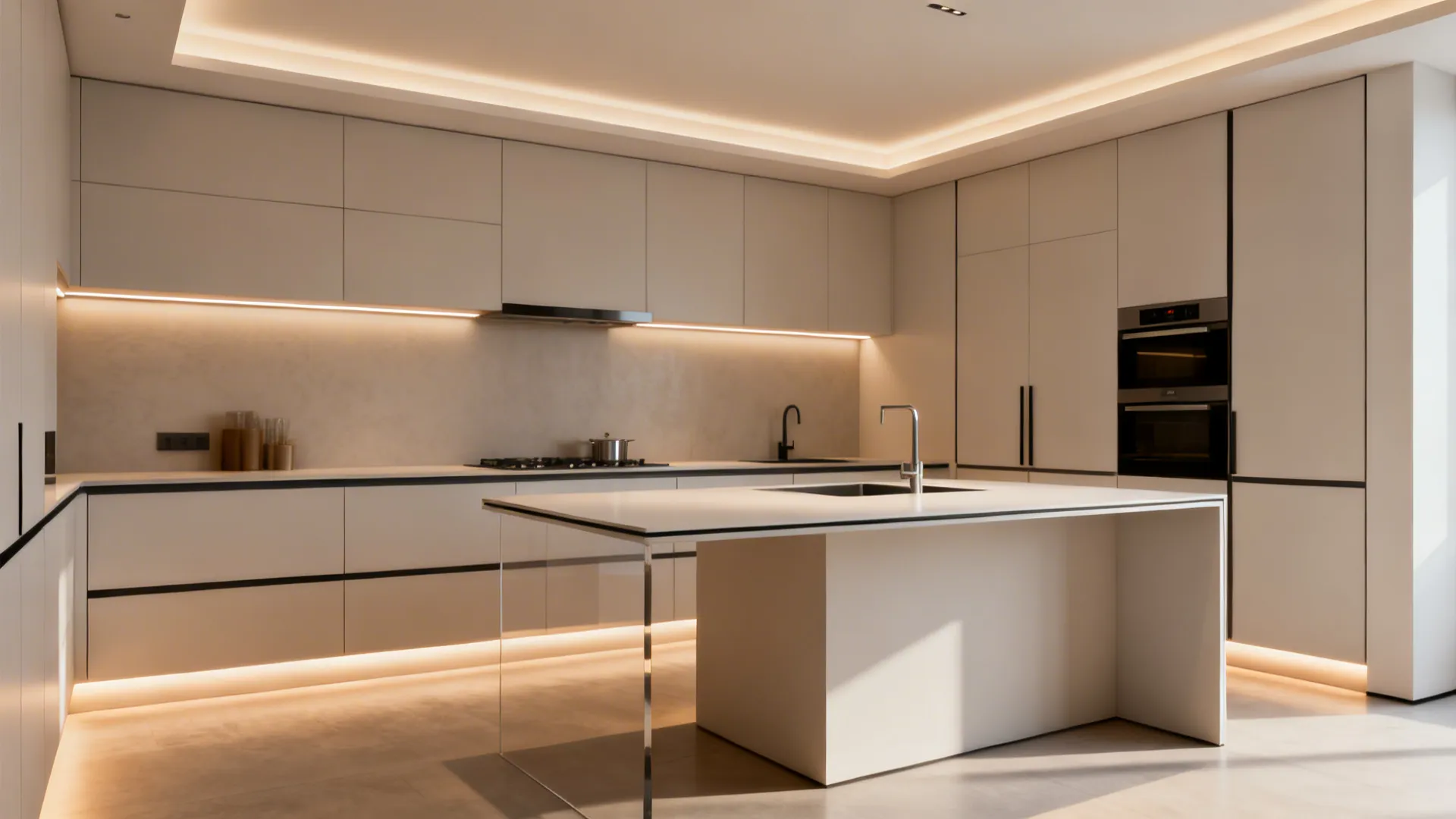 5) Slim Profiles and Integrated Lighting