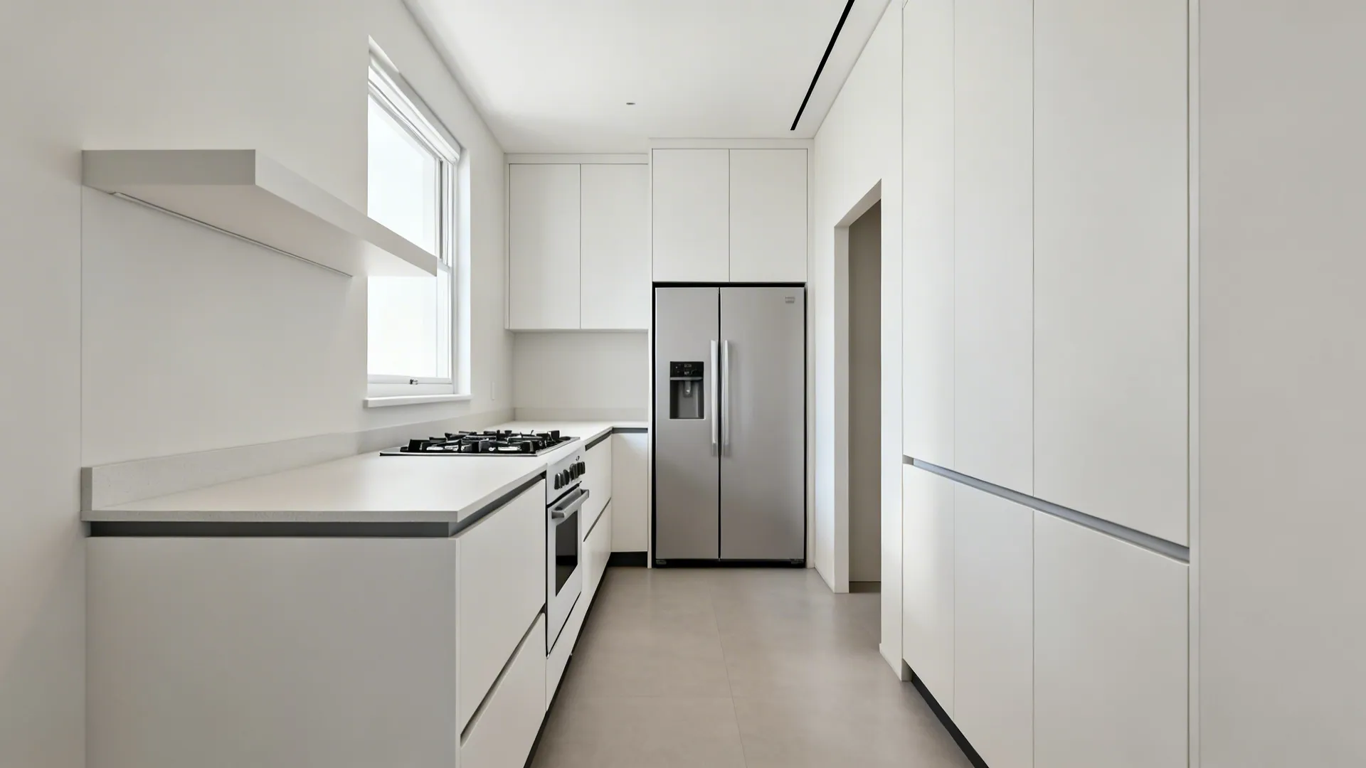 4) Slim profiles: counters, appliances, and lines