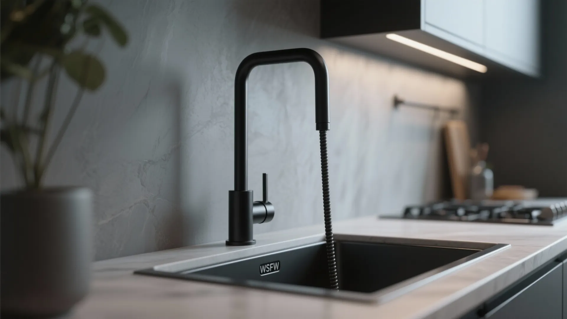 1. Slim Pull-Down Black Faucet for Narrow Sinks