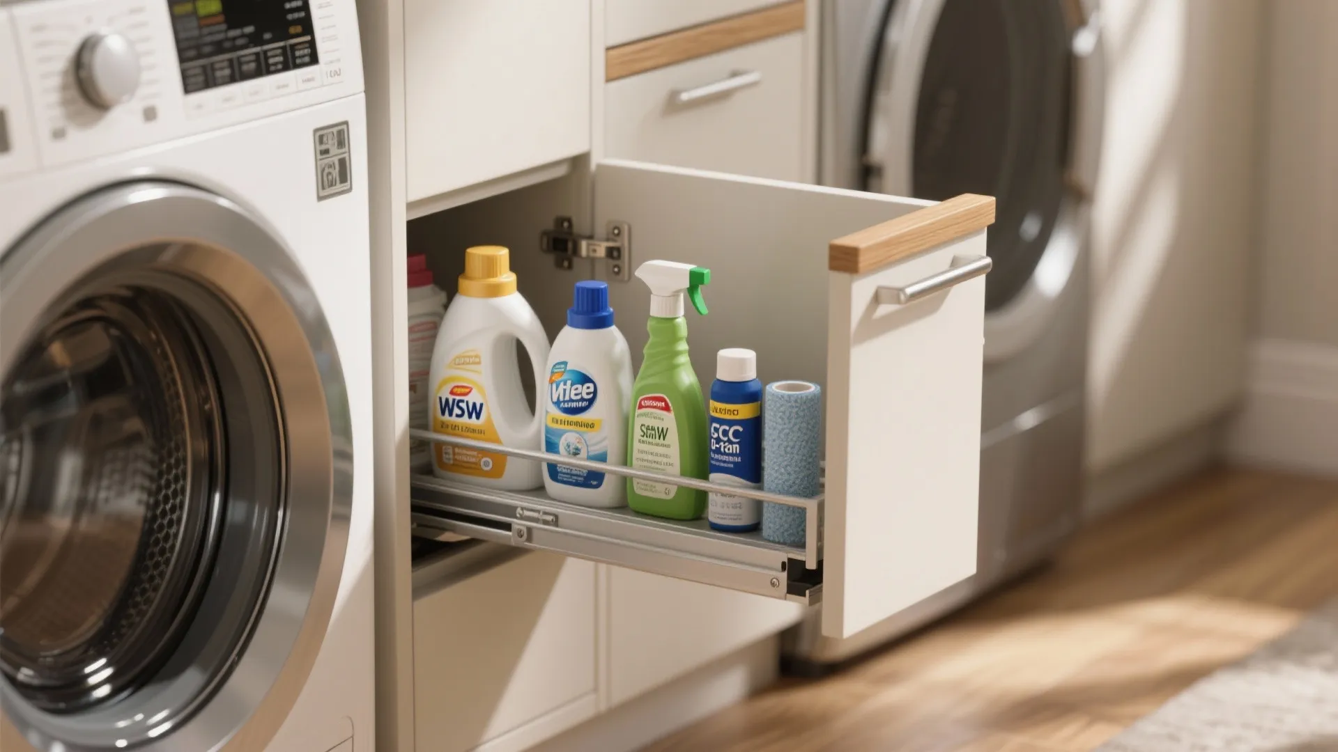 1. Slim pull-out cabinets