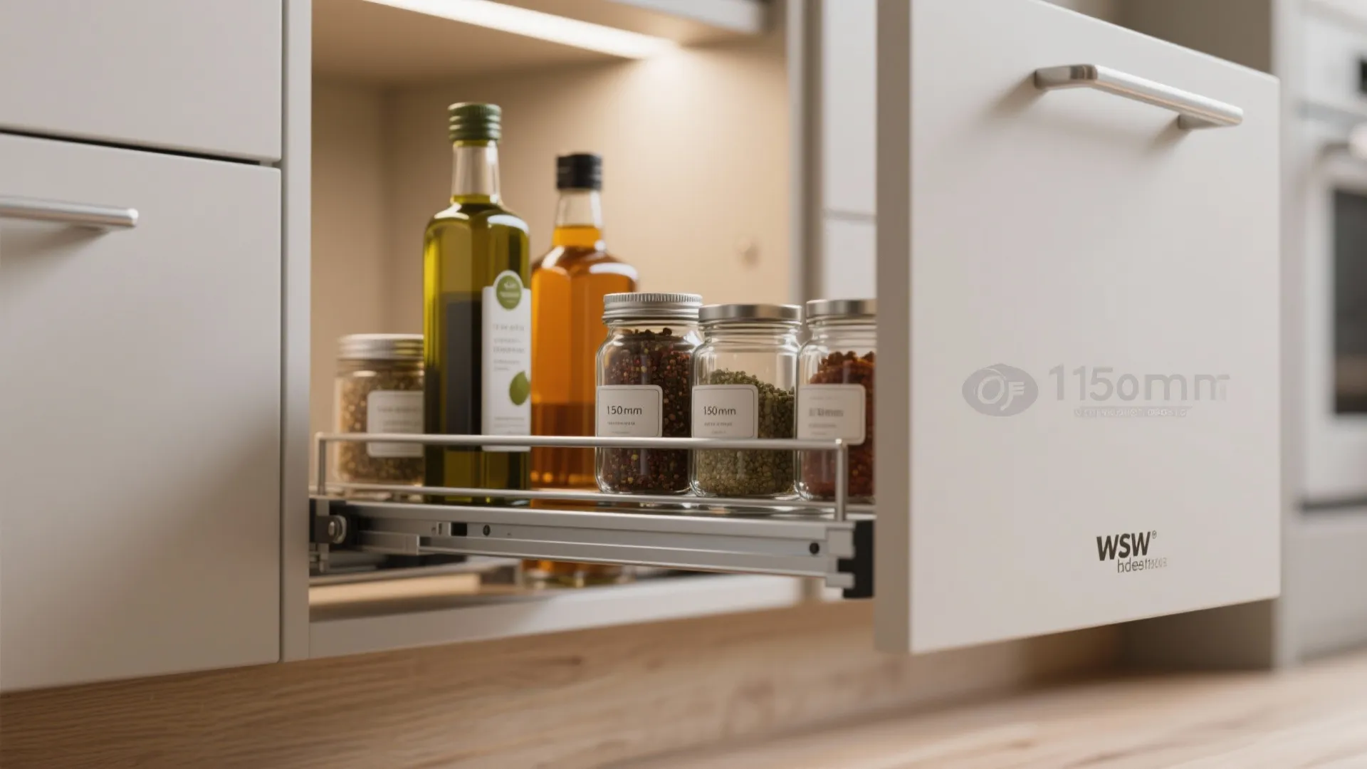 2. Slim pull-out pantries and appliance garages