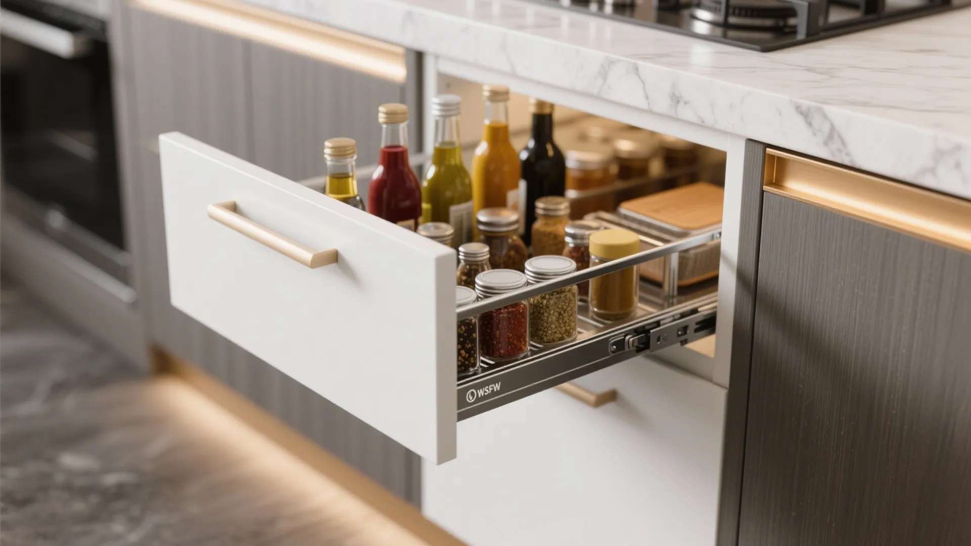Minimalist Kitchen Storage for a 2 BHK