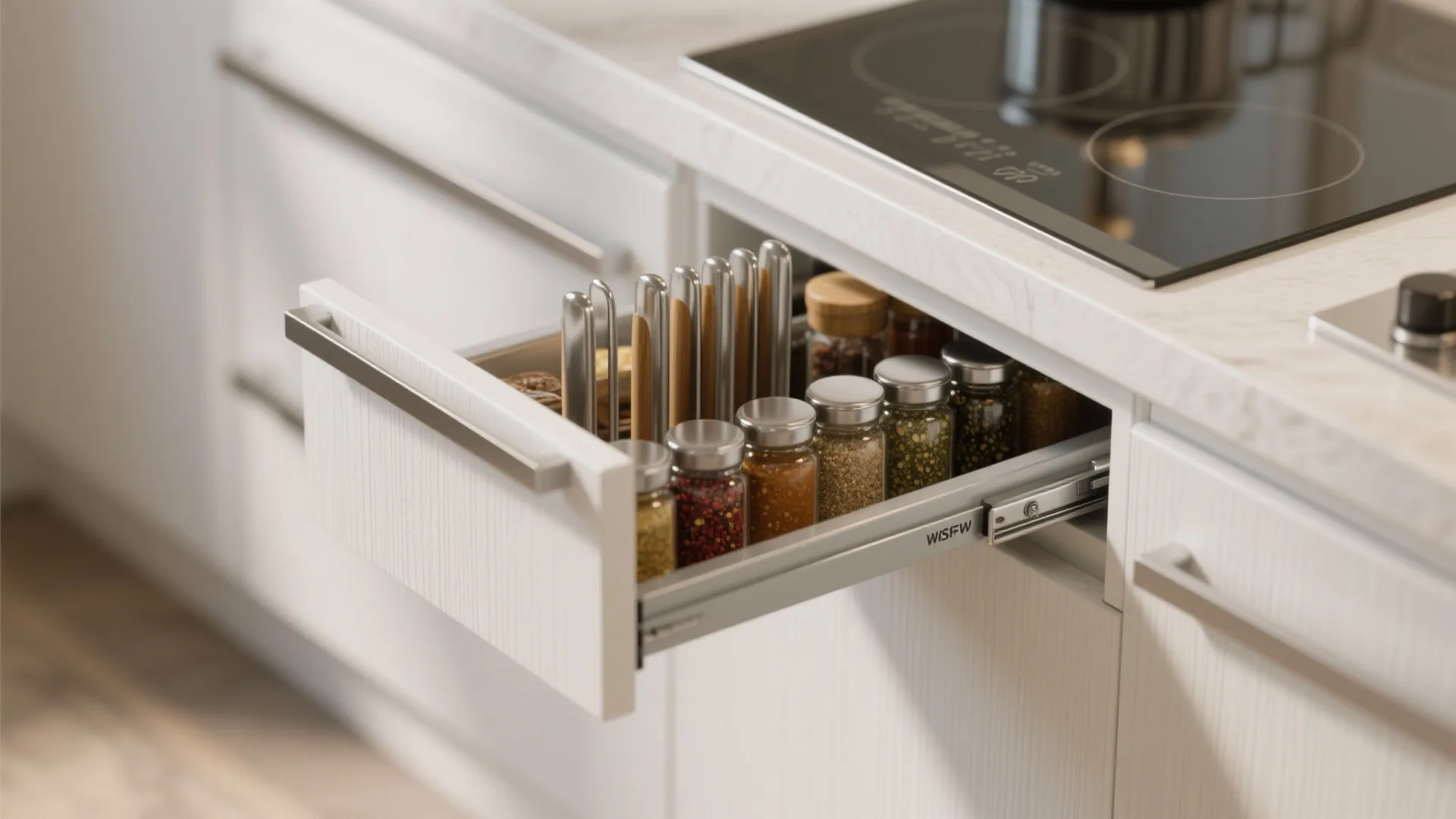 Minimalist kitchen storage that breathes