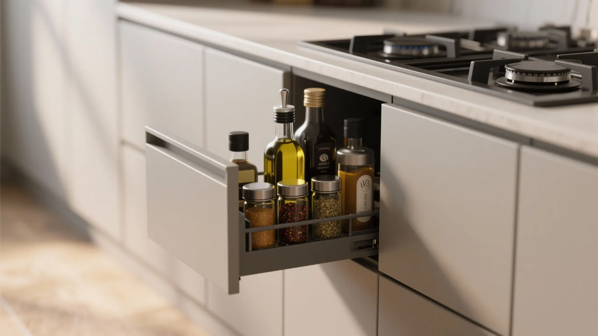 Minimalist kitchen storage for small spaces