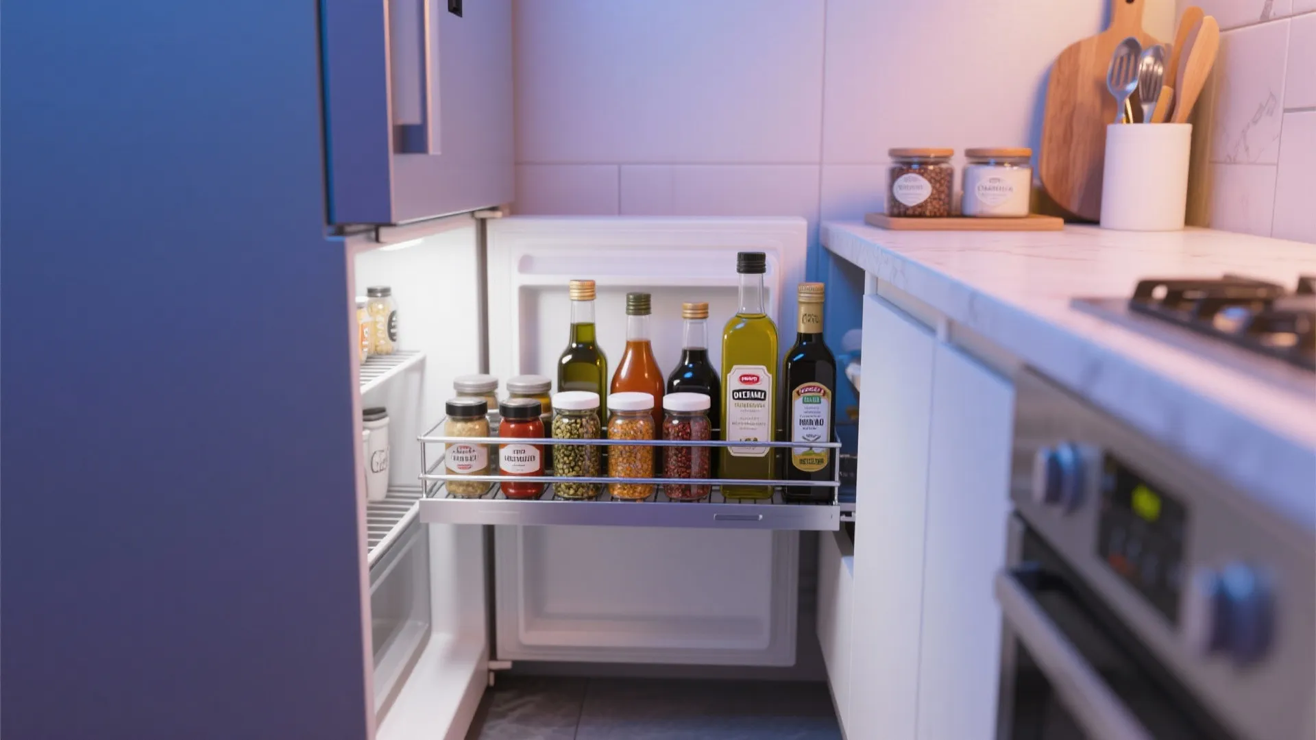 8. Slim Pull-Out Pantry