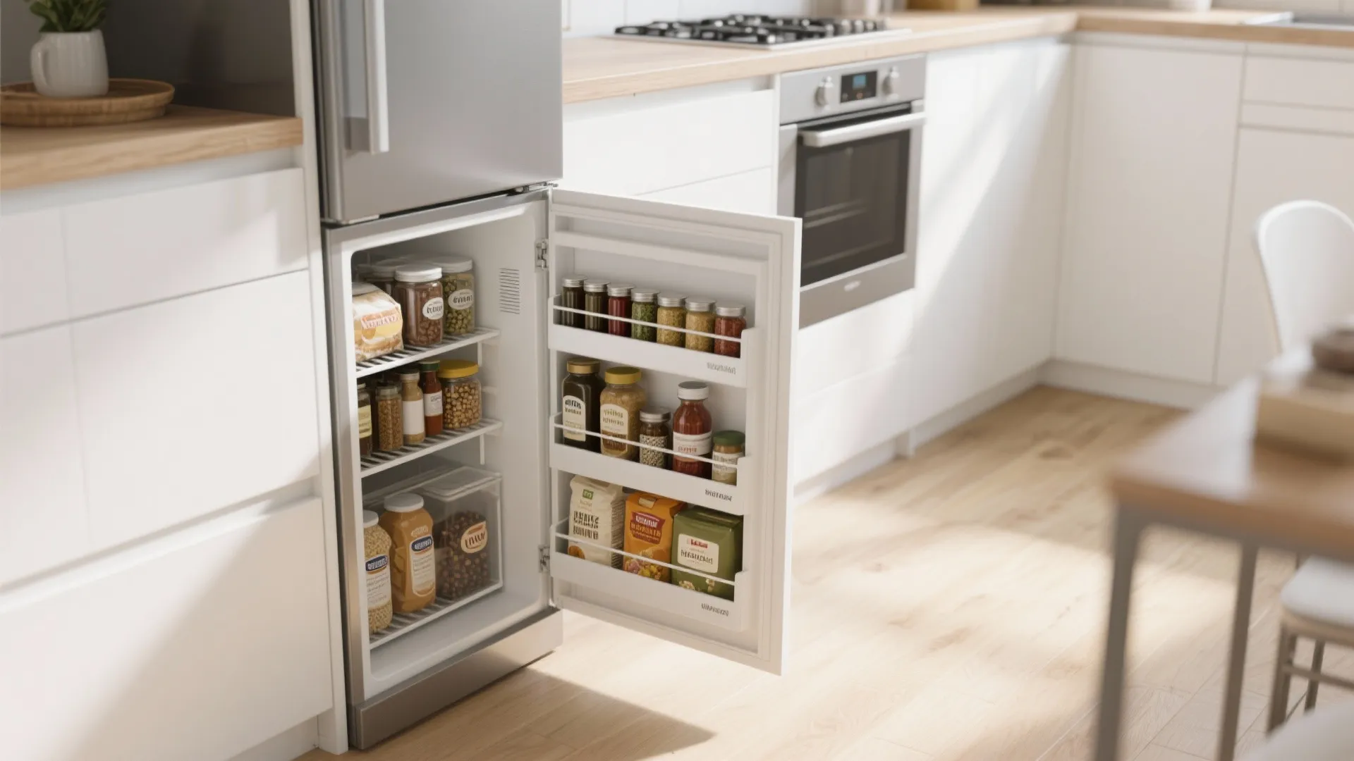 2. Slim Pull-Out Pantry