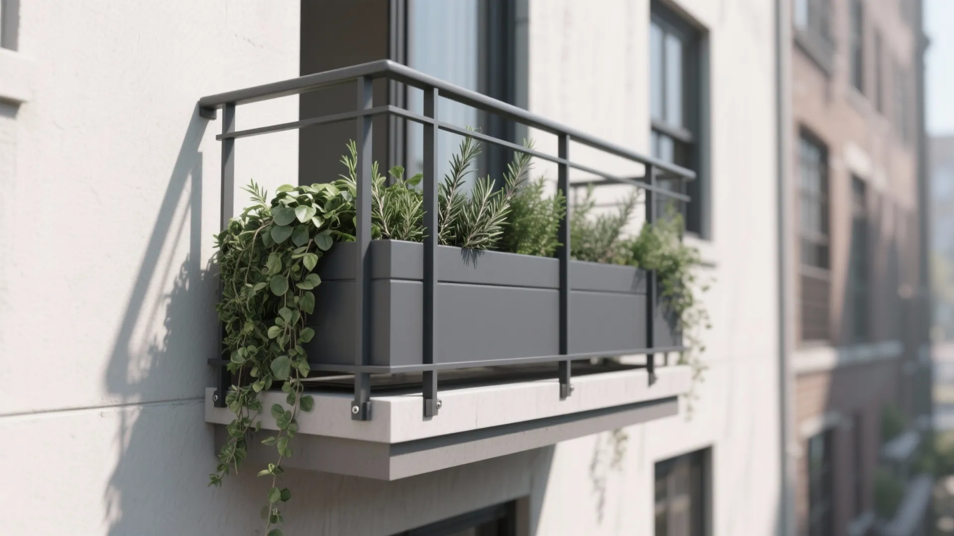Minimalist Metal Rail + Slim Planter Band