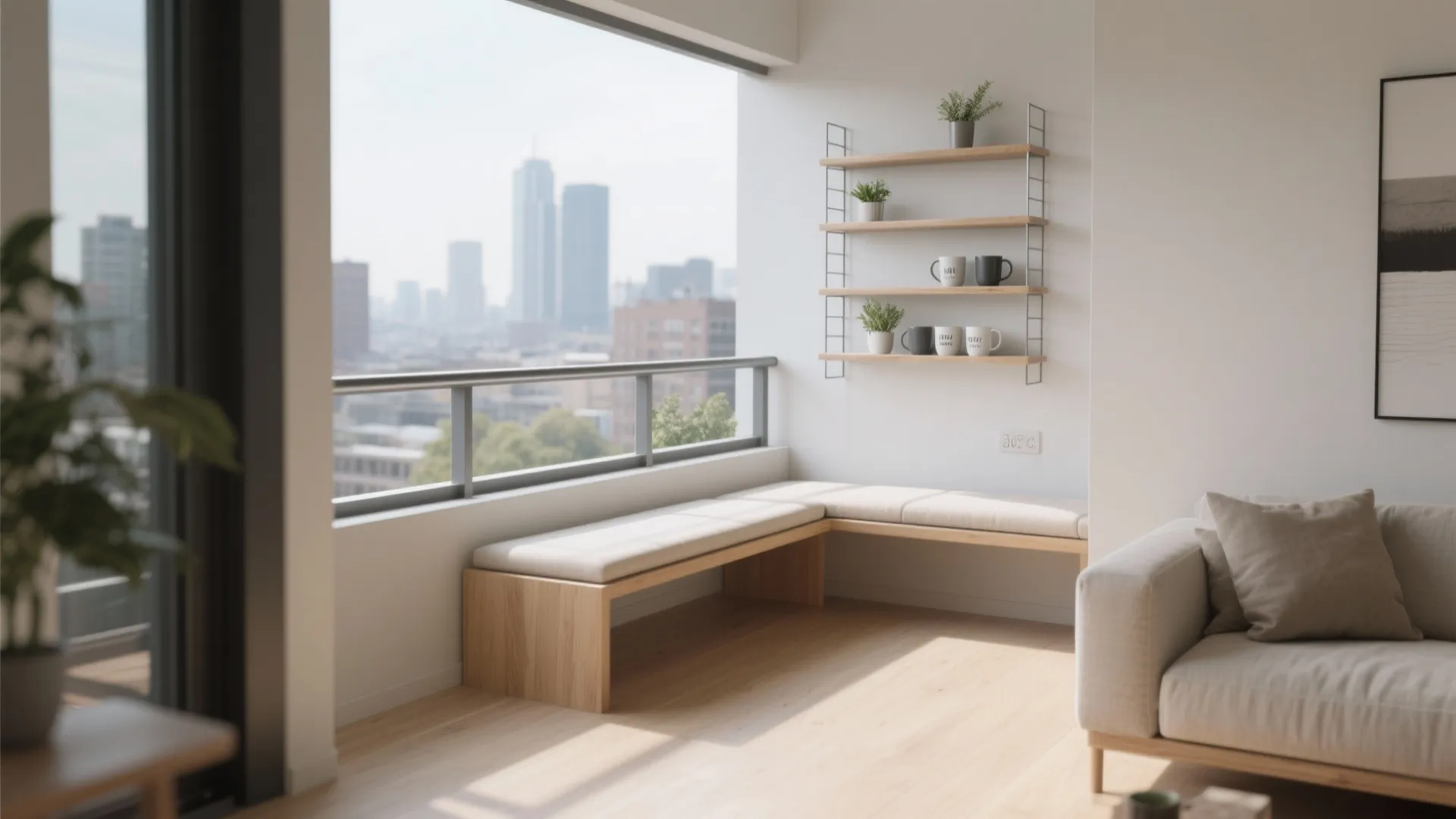 Minimal rail systems with slim seating