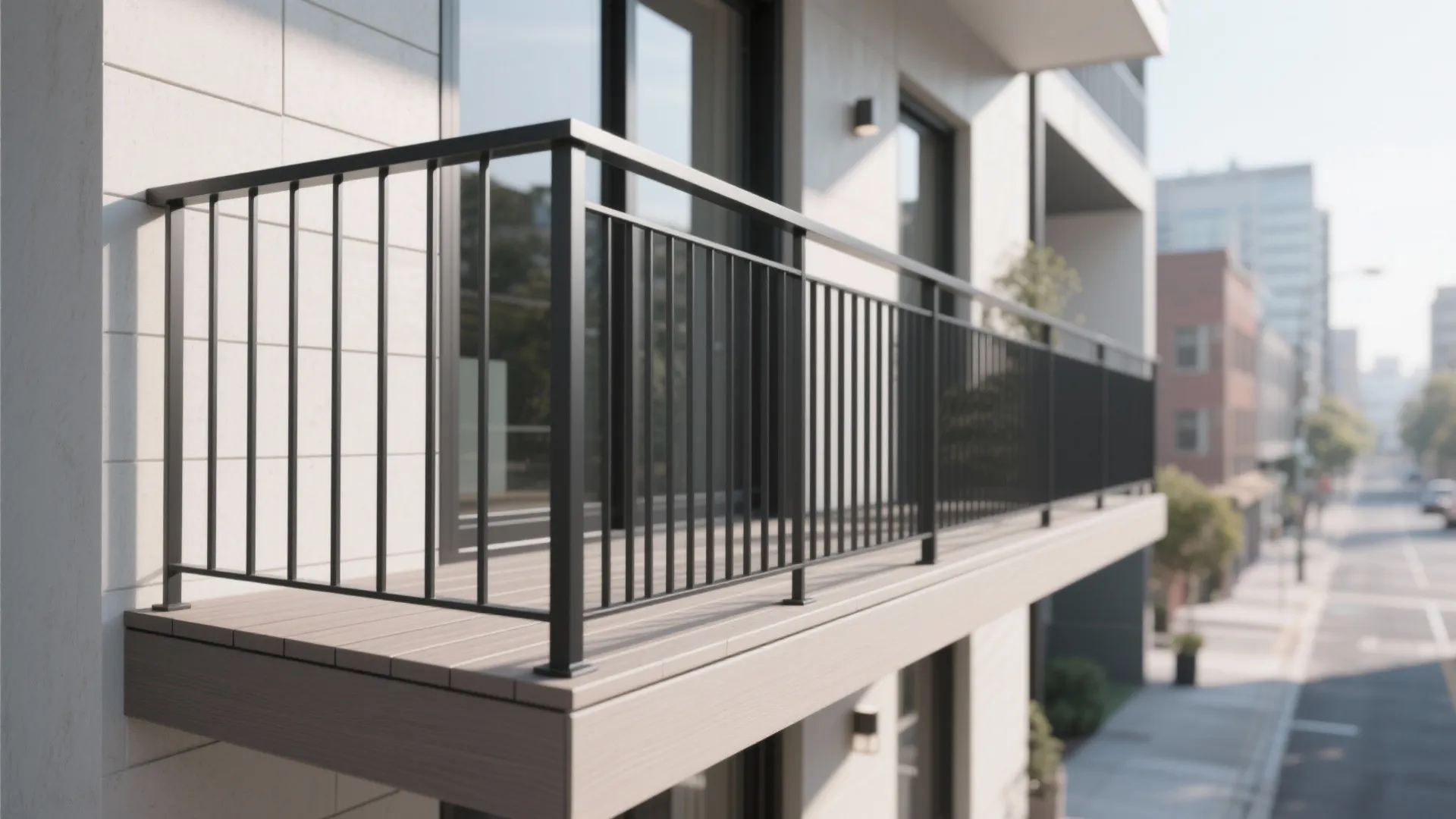 Minimal railings with slim sightlines