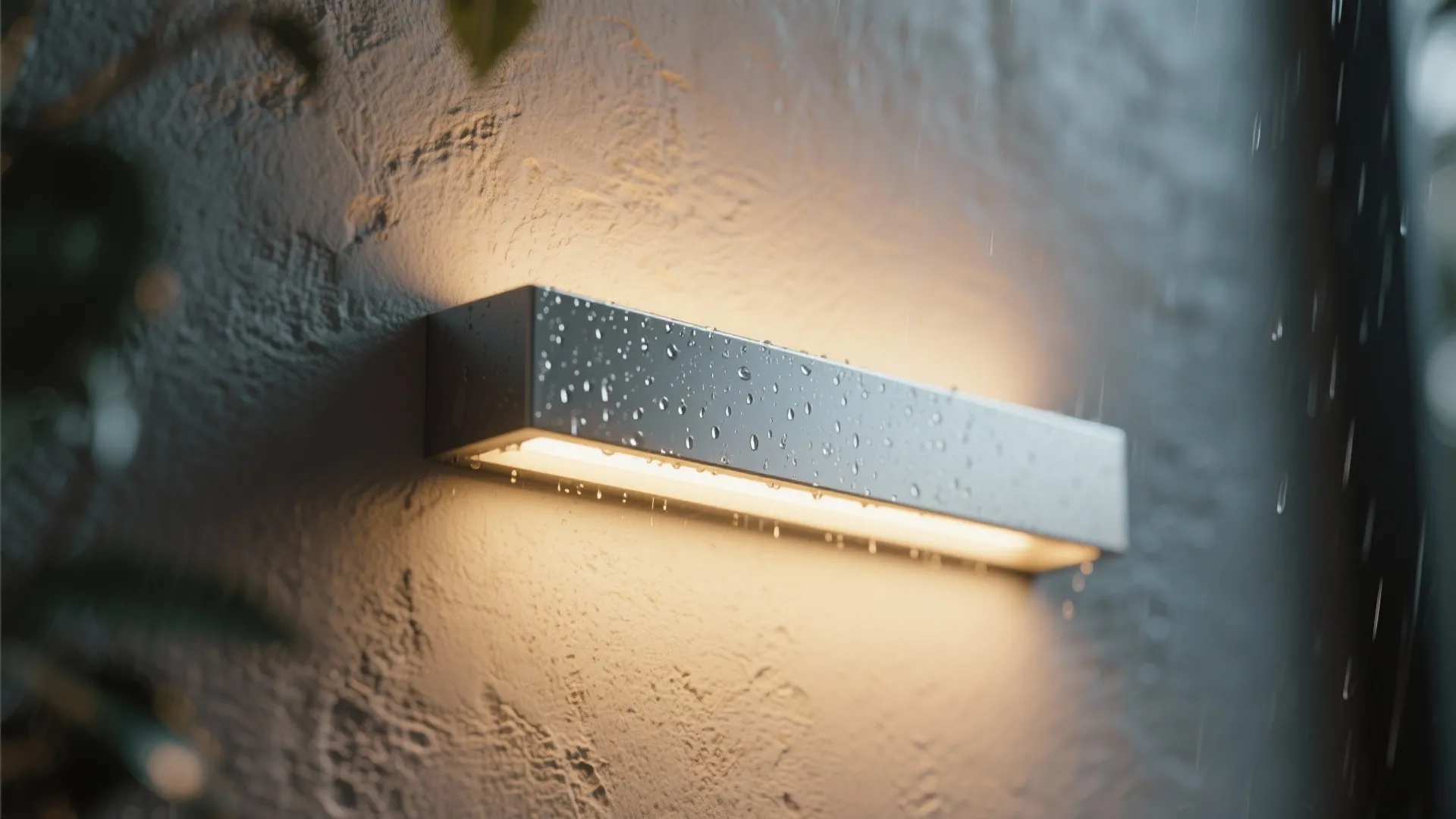 1. Slim rectangular wall sconces for modern facades