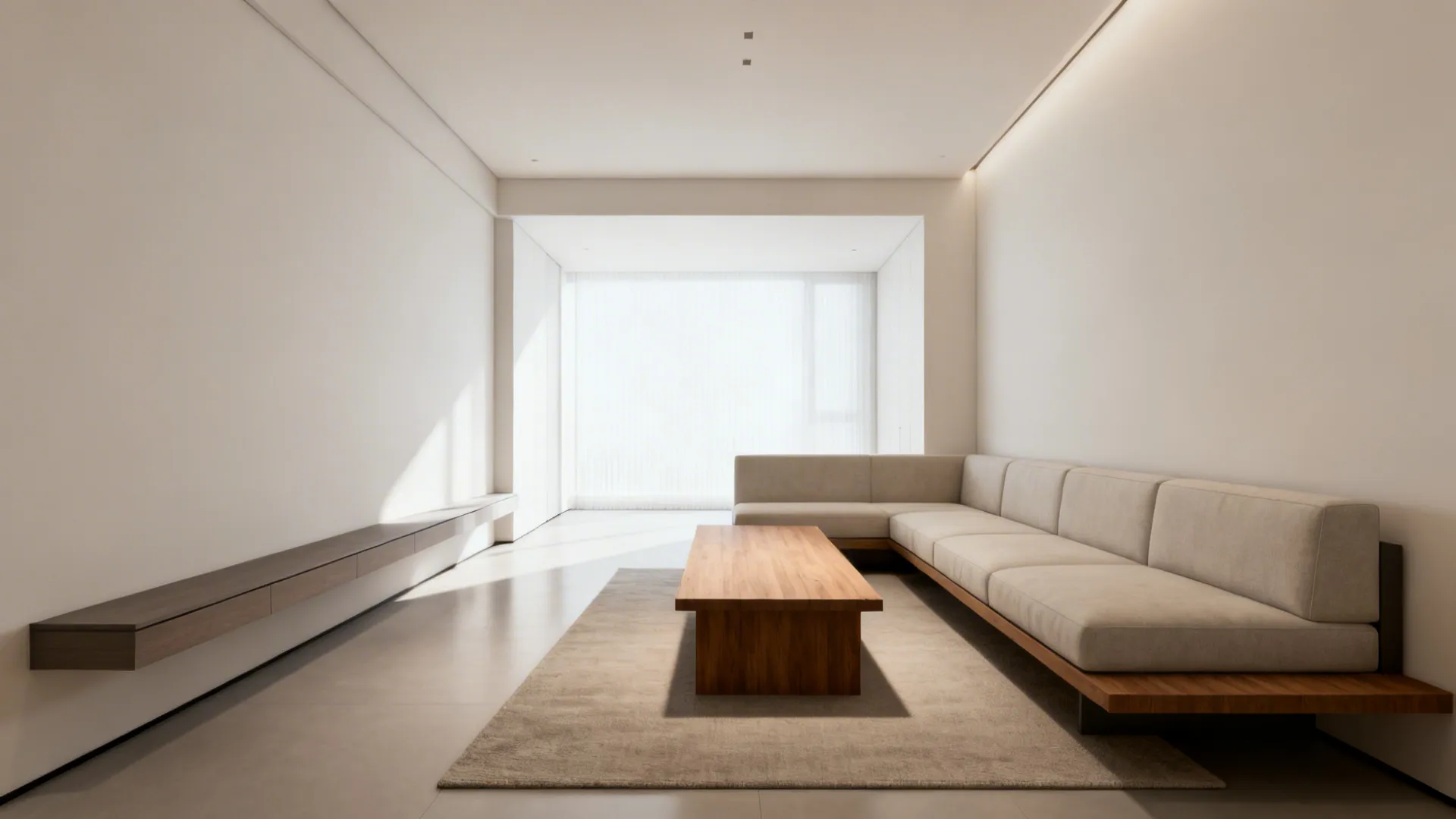 2. Slim rectangular table to emphasize flow