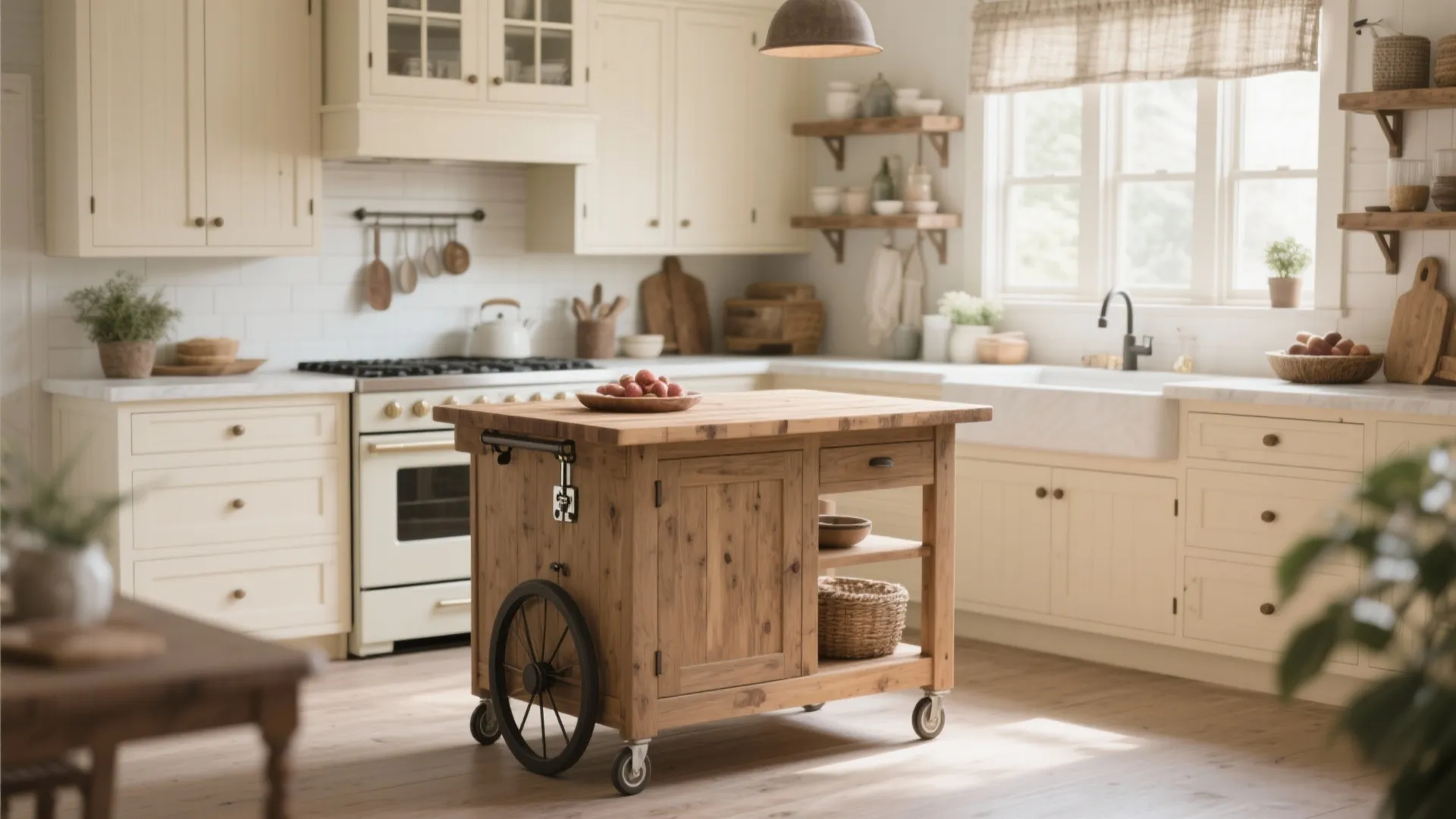 7. Slim Rolling Cart Island