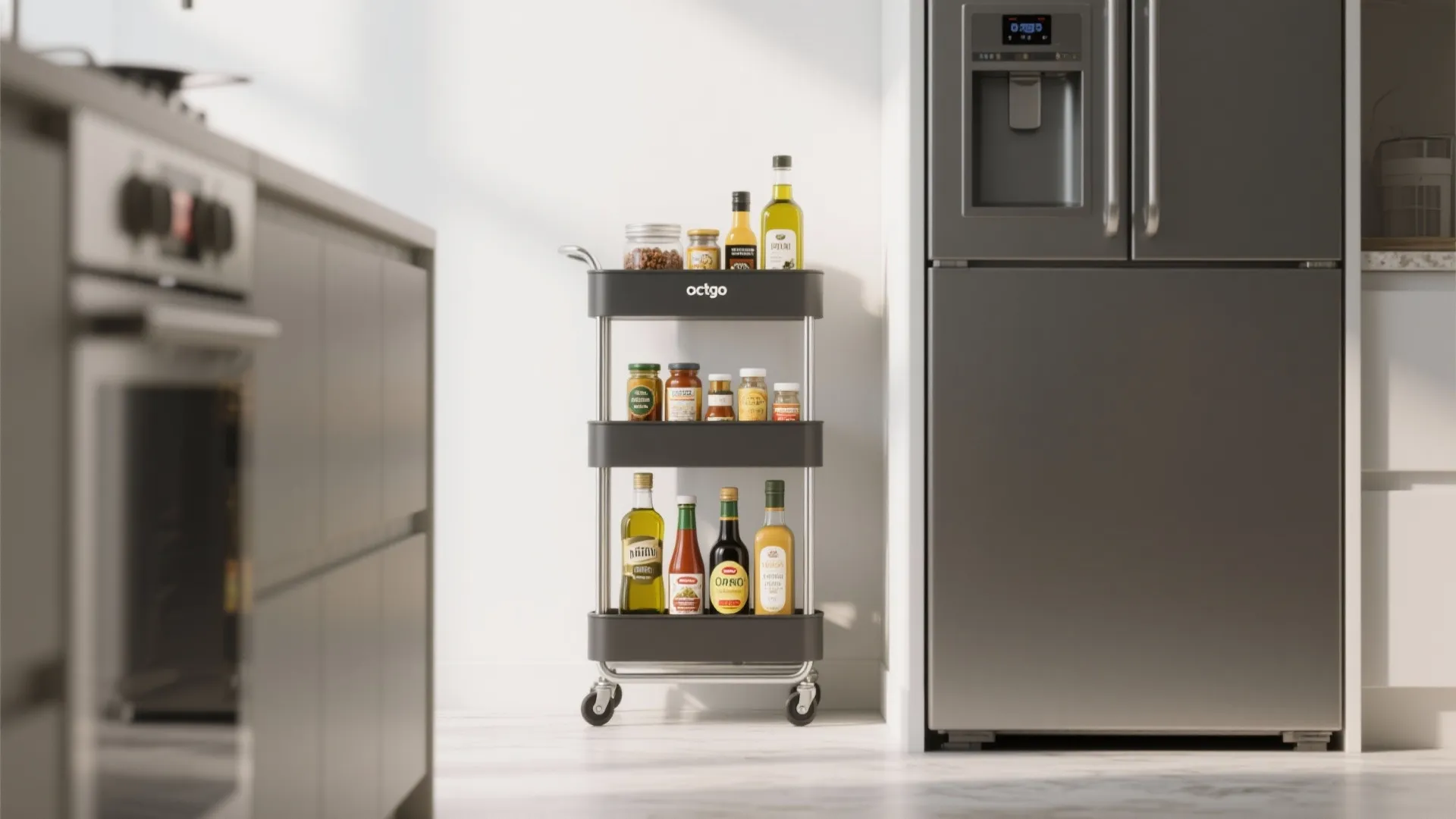 4. Slim Rolling Carts Between Units