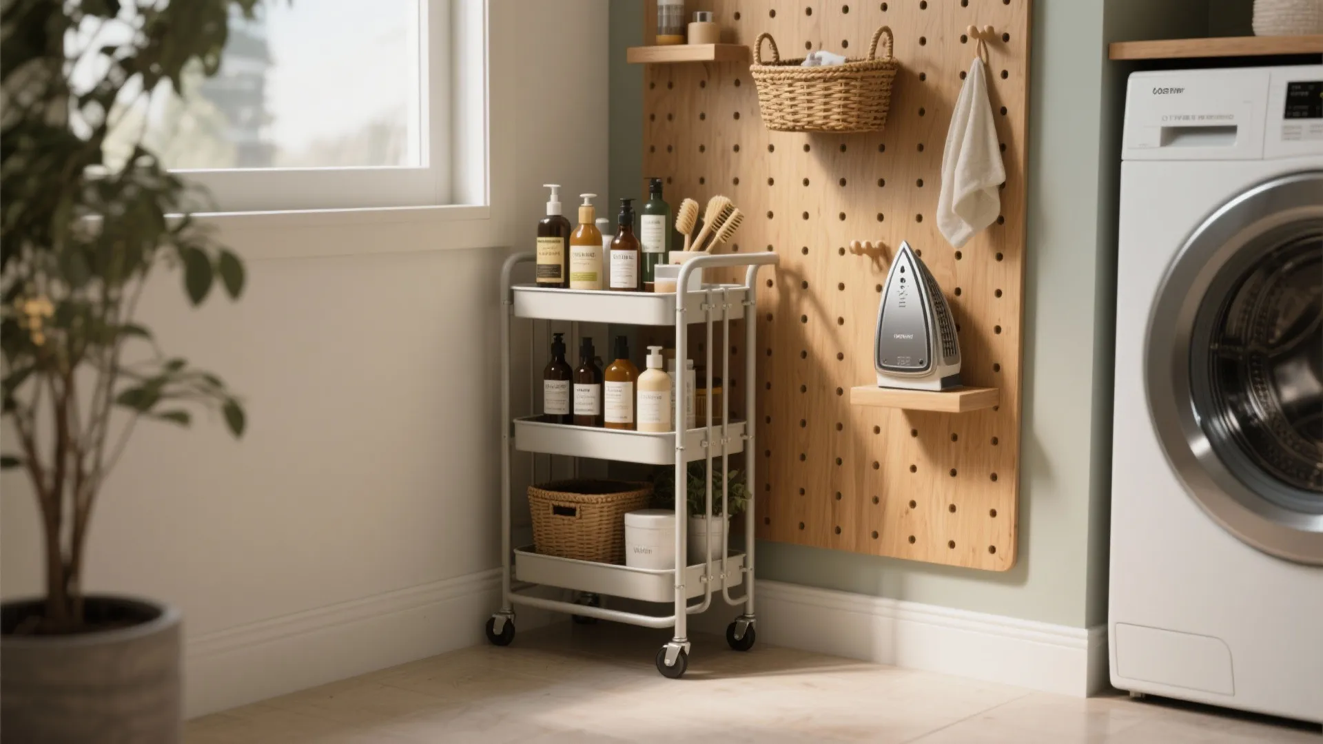 5. Slim Rolling Carts and Vertical Panels