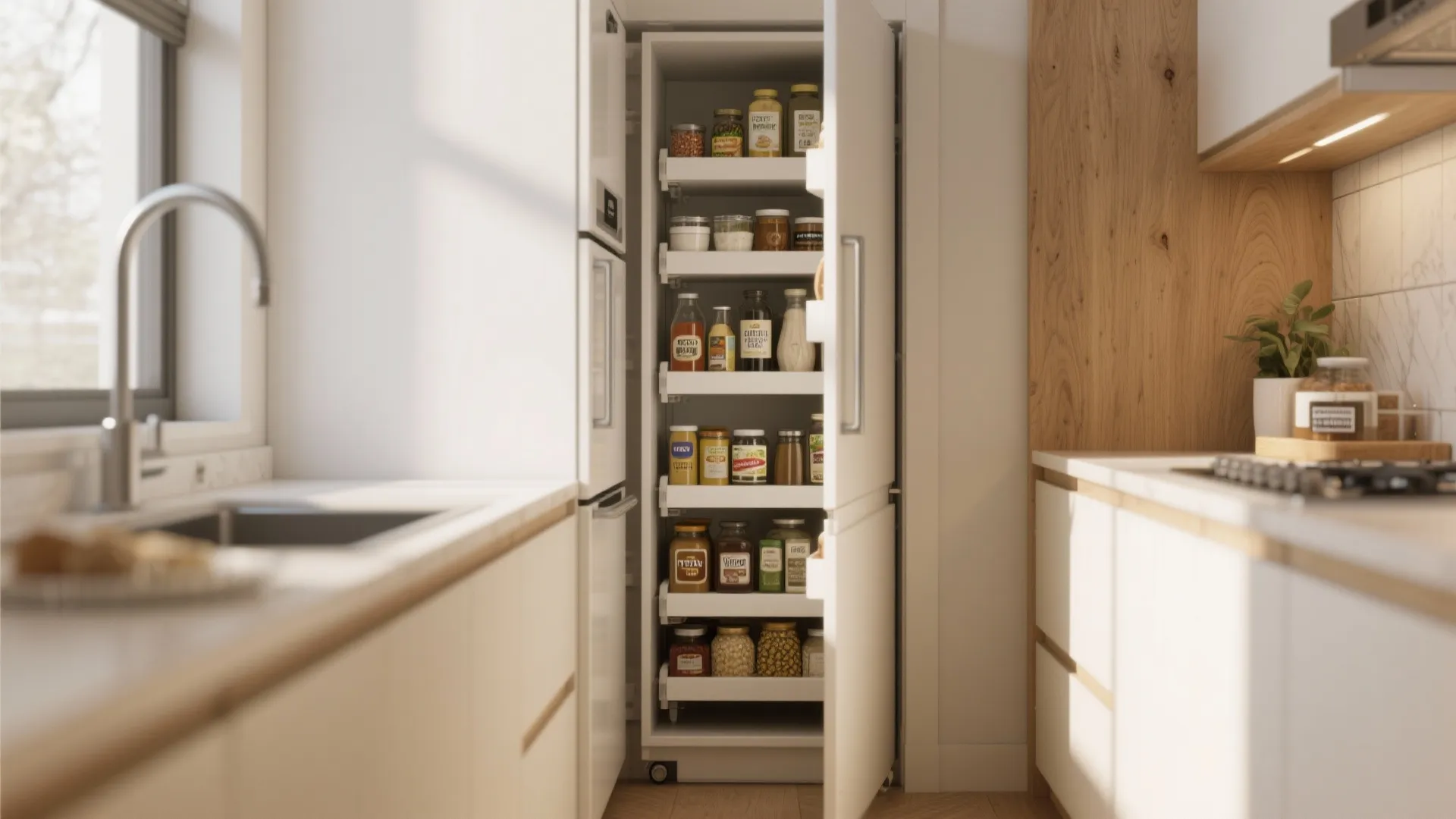 10. Slim Rolling Pantry
