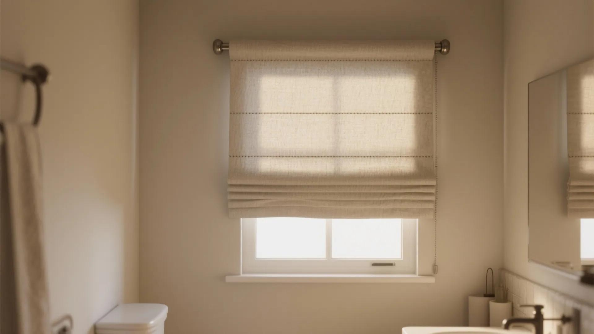 2. Slim Roman Shades or Roller Blinds — Layered and Soft