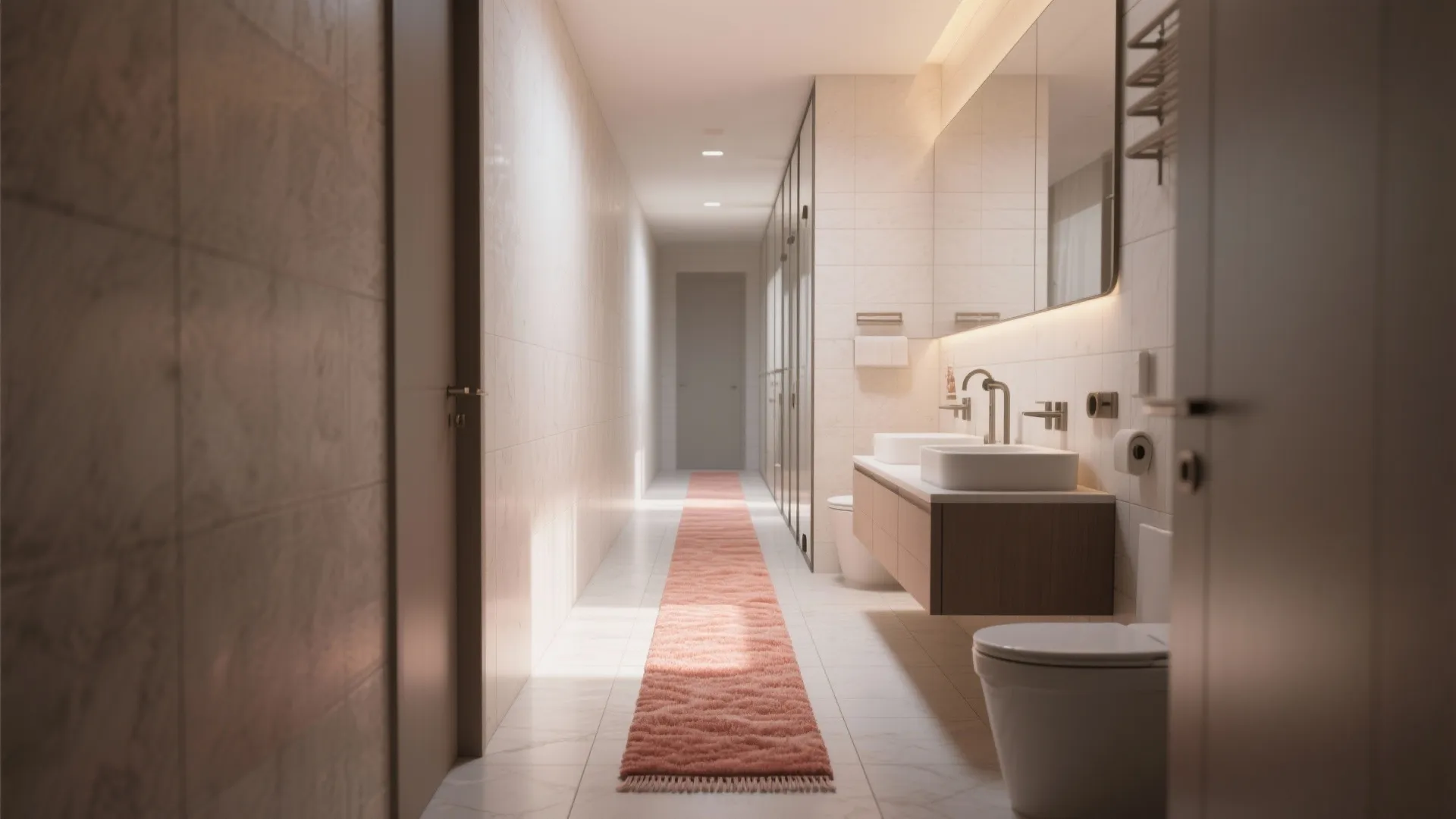 5. Slim runner mats for narrow baths