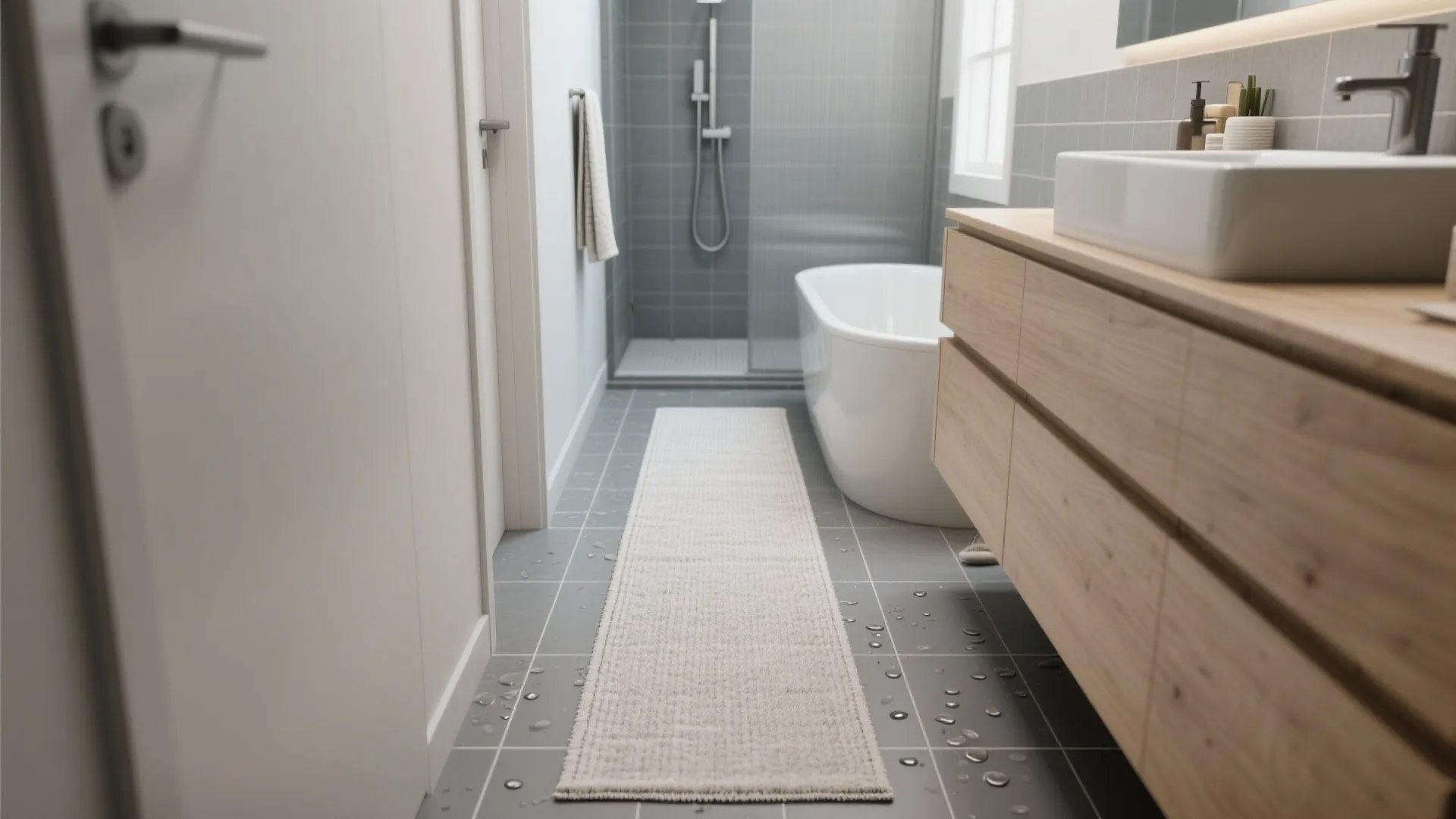 1. Slim Runner for Narrow Baths