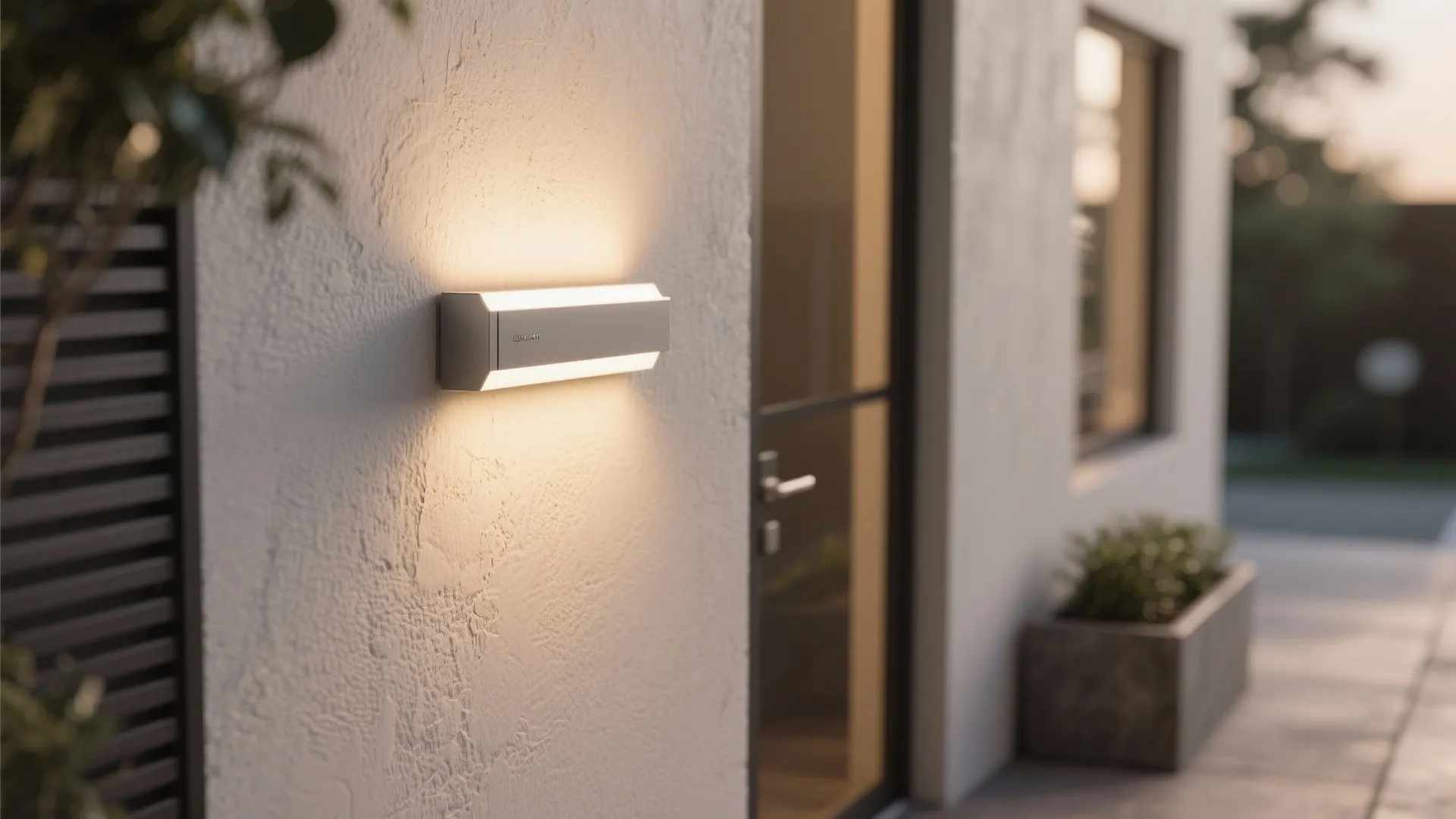 1: Layered lighting with slim LED sconces