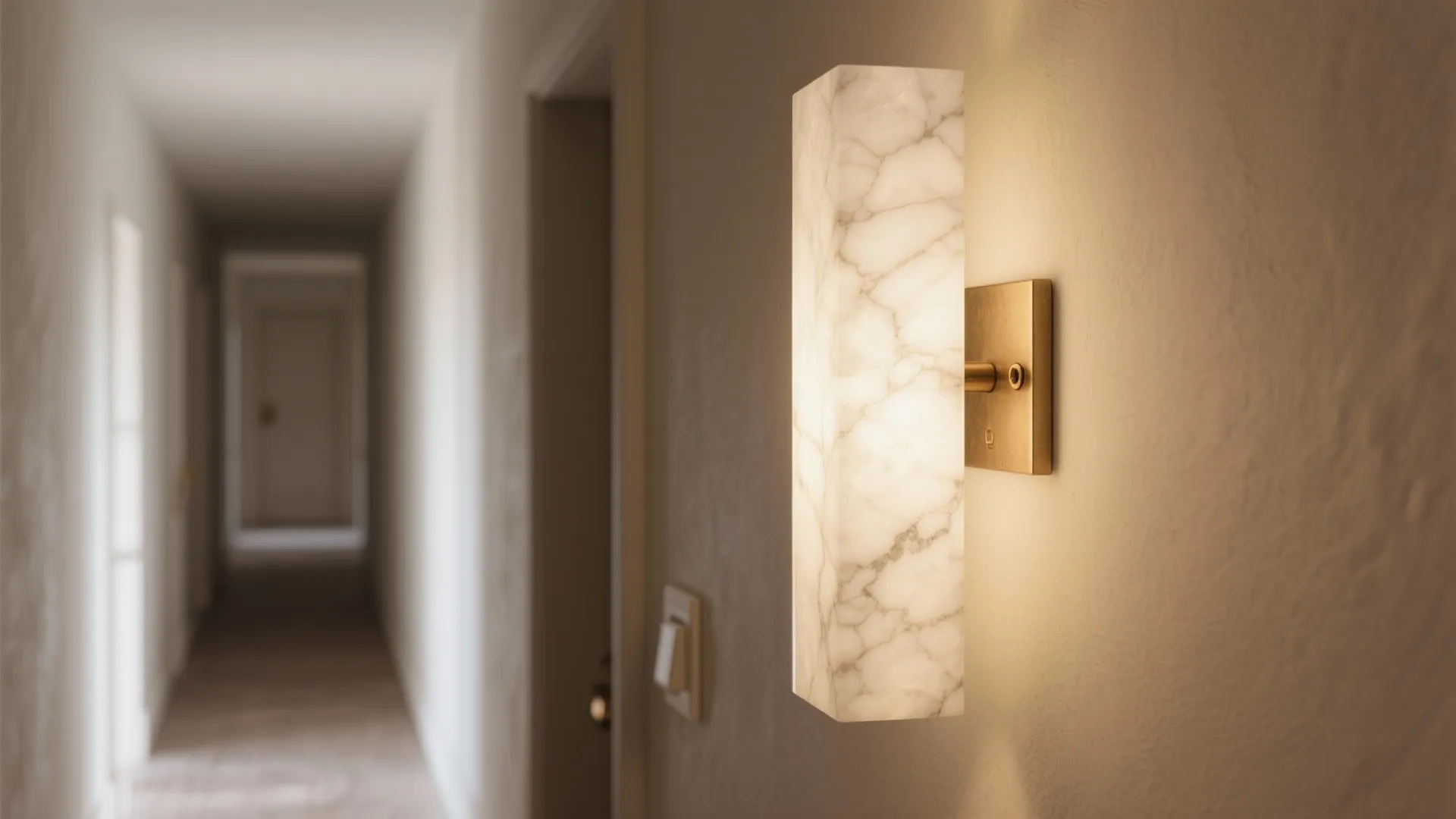 1. Slim Sconce with Warm Veining
