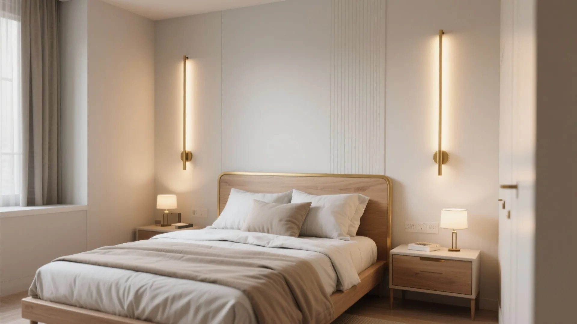 Slim sconces to free surfaces