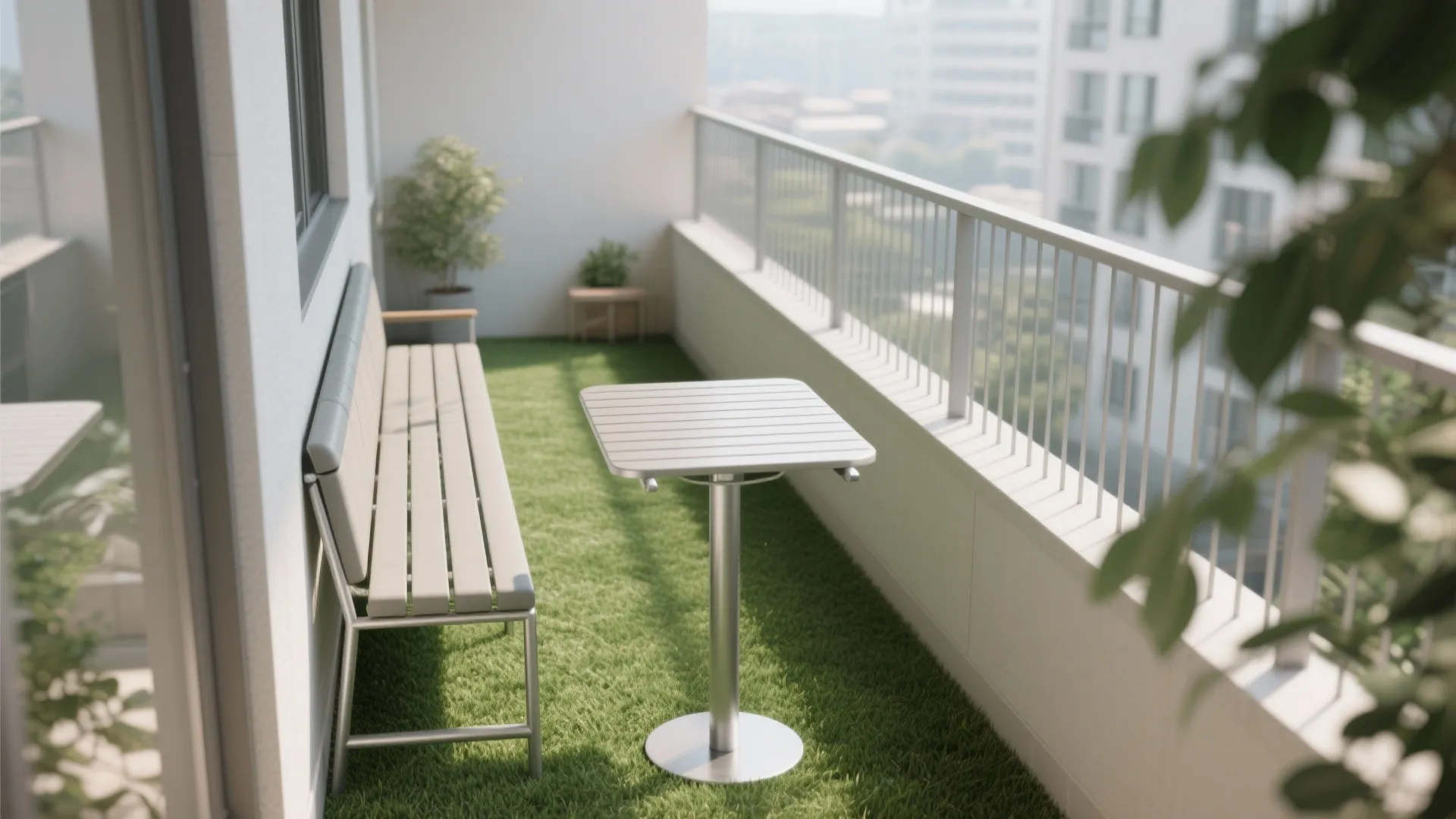 Low-profile seating and foldables keep flow open