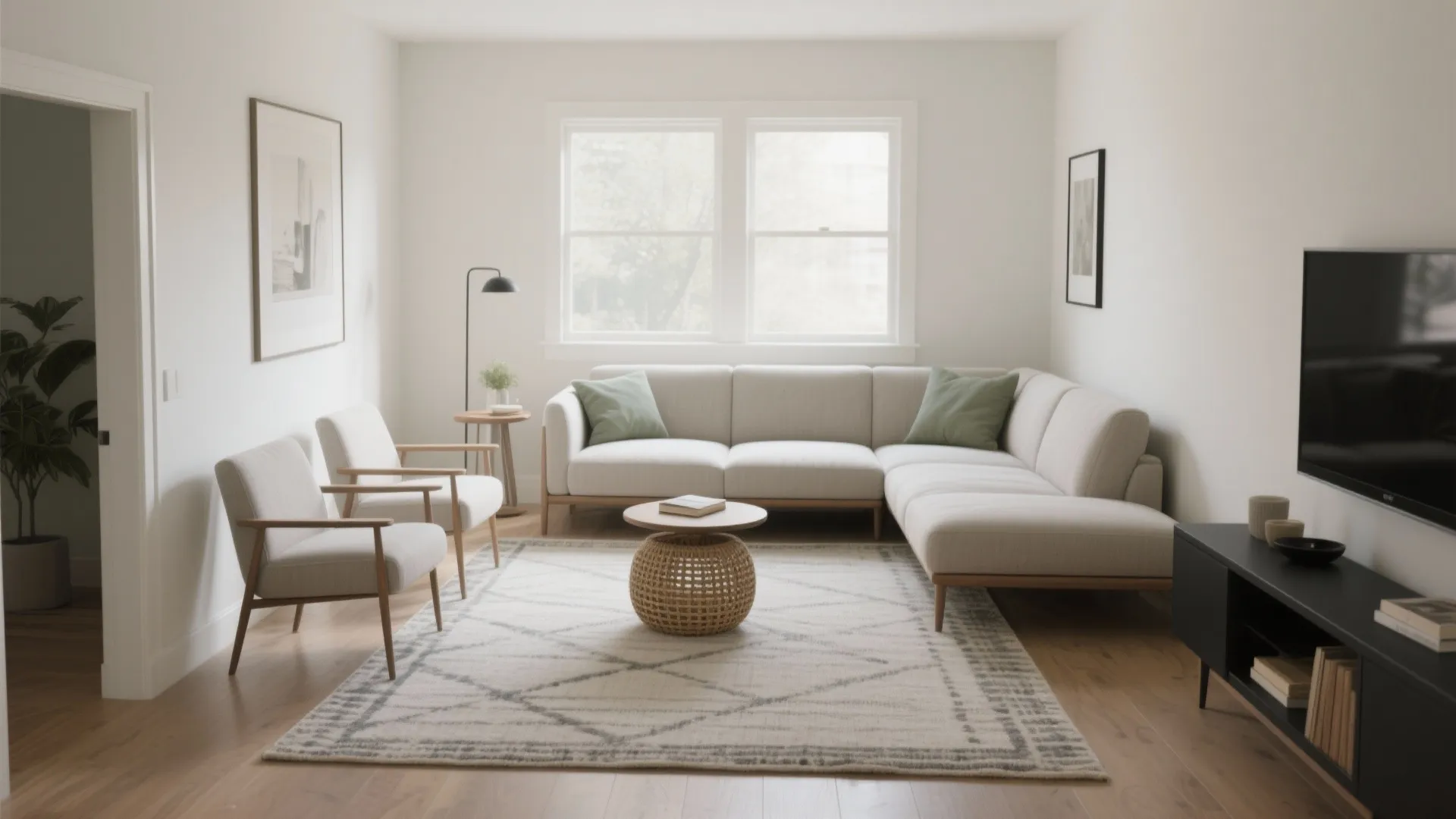 Idea 2: Scale-smart seating (and the right rug)