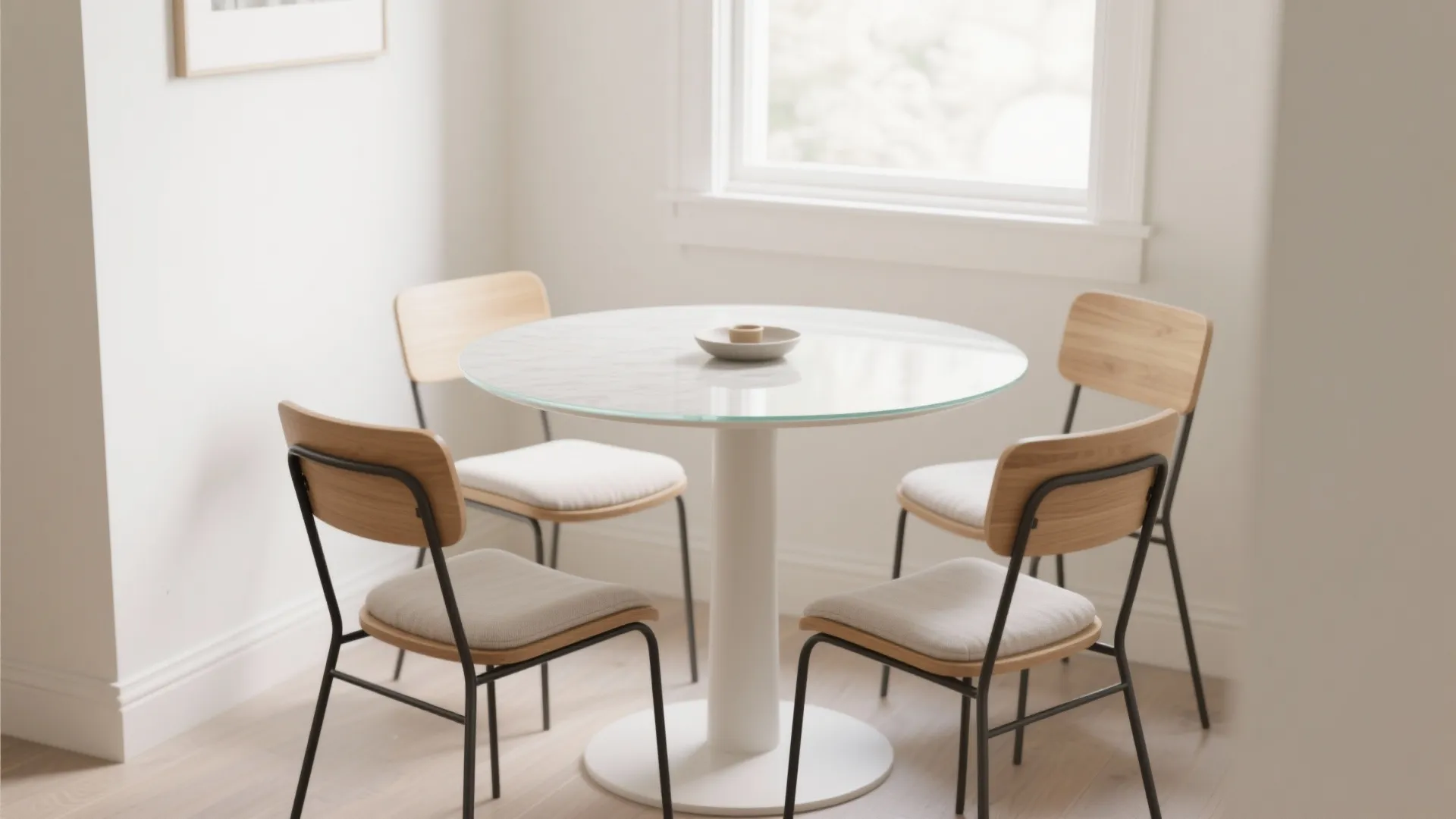 1) Slim-Profile Seating and a Compact Table