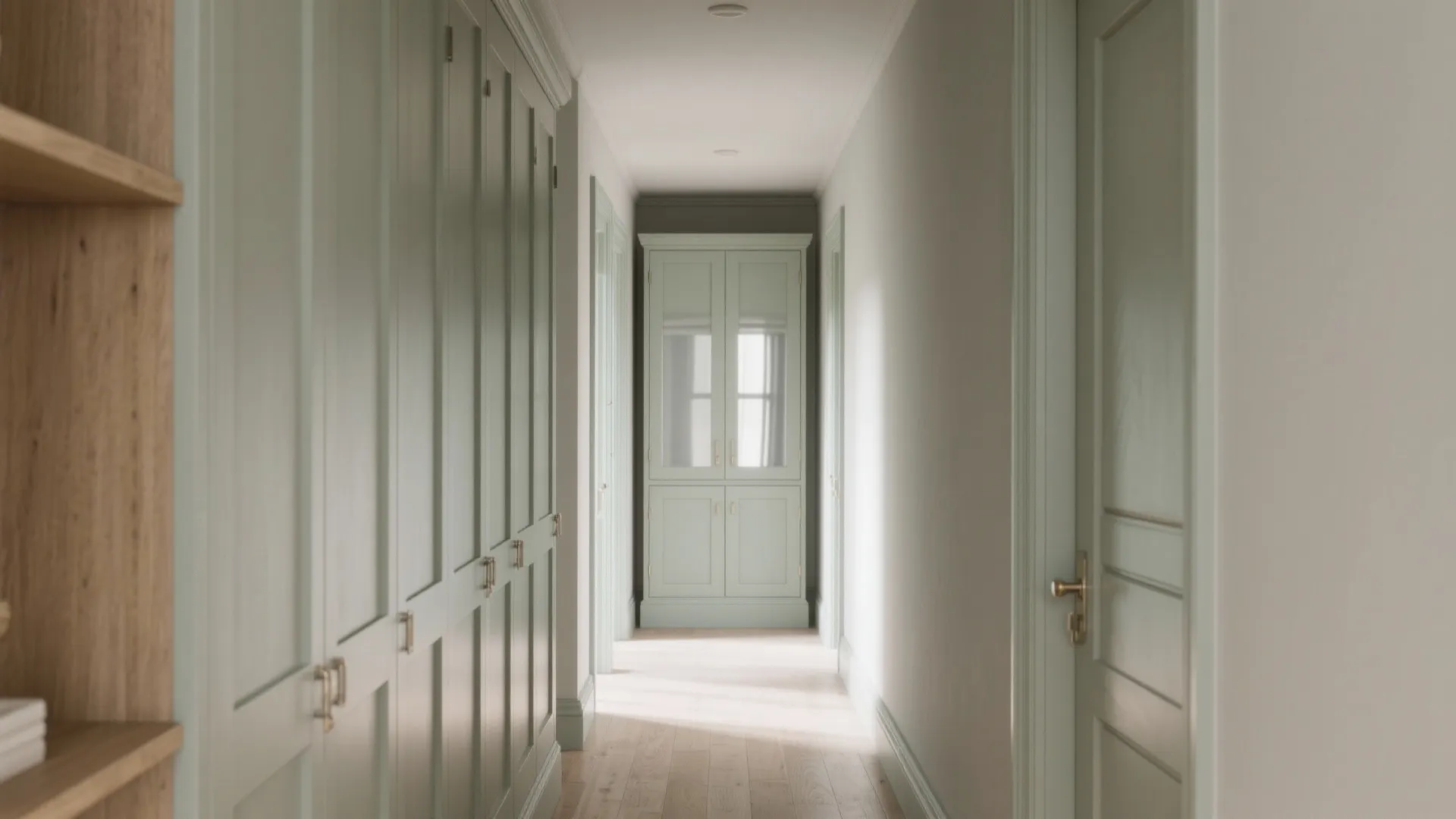 Slimline Shaker Wall Cupboards for Narrow Halls