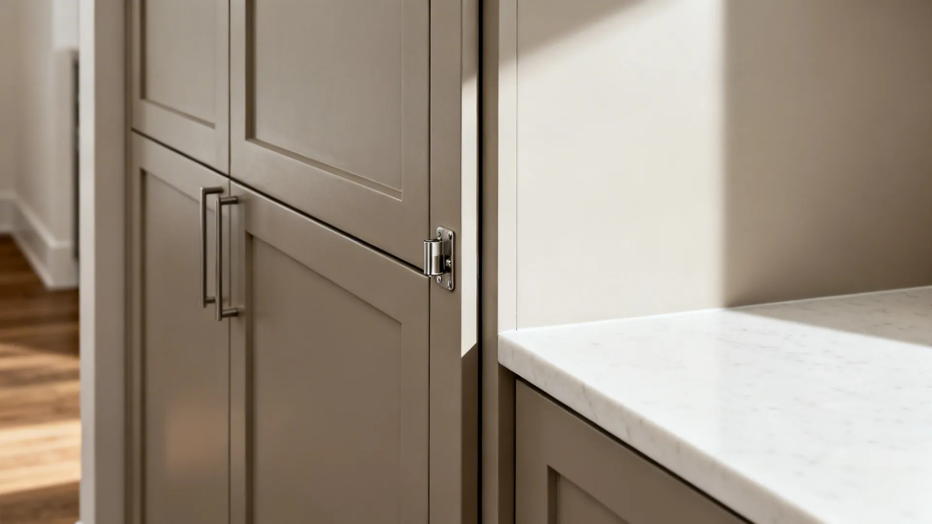 1) Minimalist C-shape storage with slim shaker and tall corners