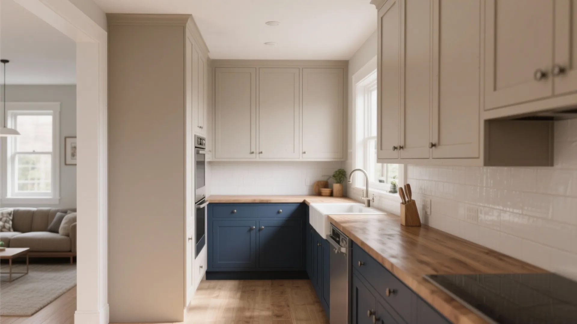 2. Shaker-Style Doors with Slim Profiles