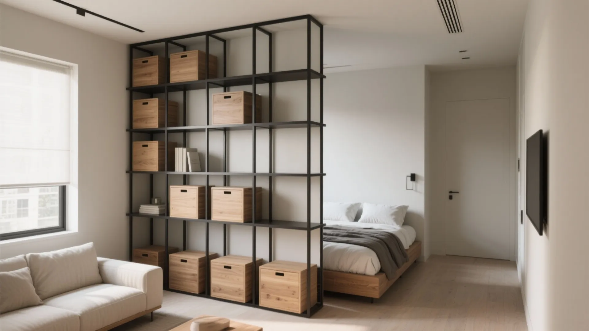 1) Minimalist storage partitions