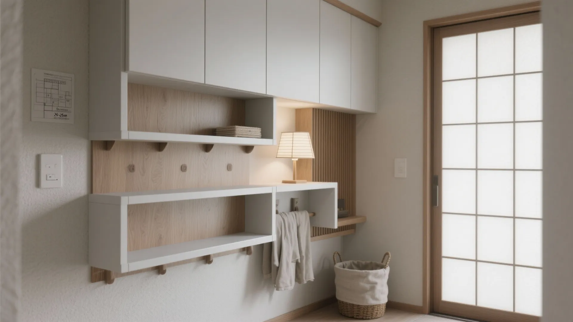 Tips 2: 薄型収納で“見える量”を半分に（収納技巧×日式風格）