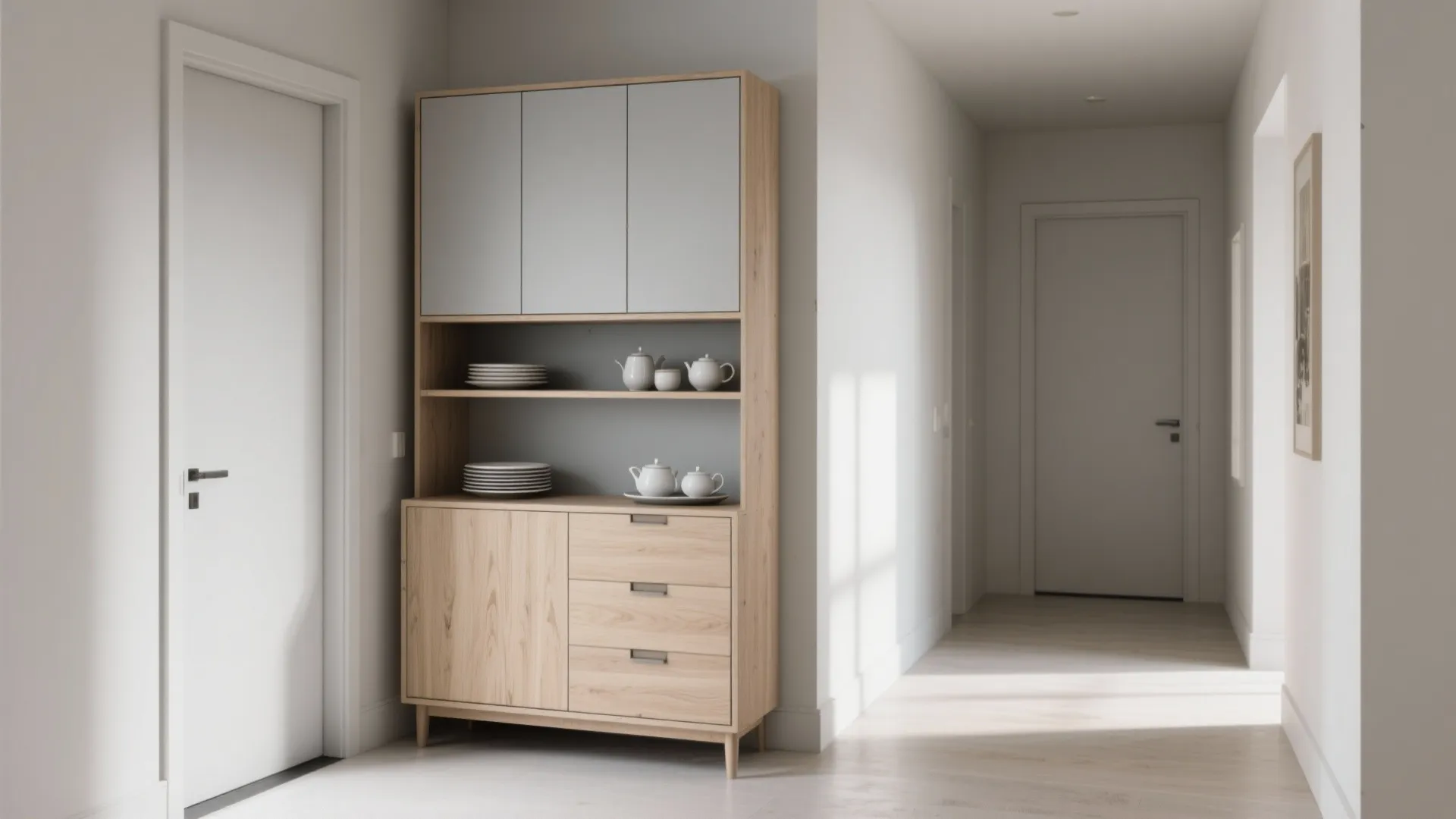 2. Slim sideboards and vertical cabinets