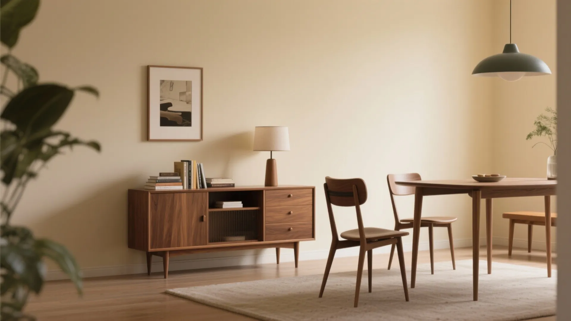 3. Slim sideboard as partial divider