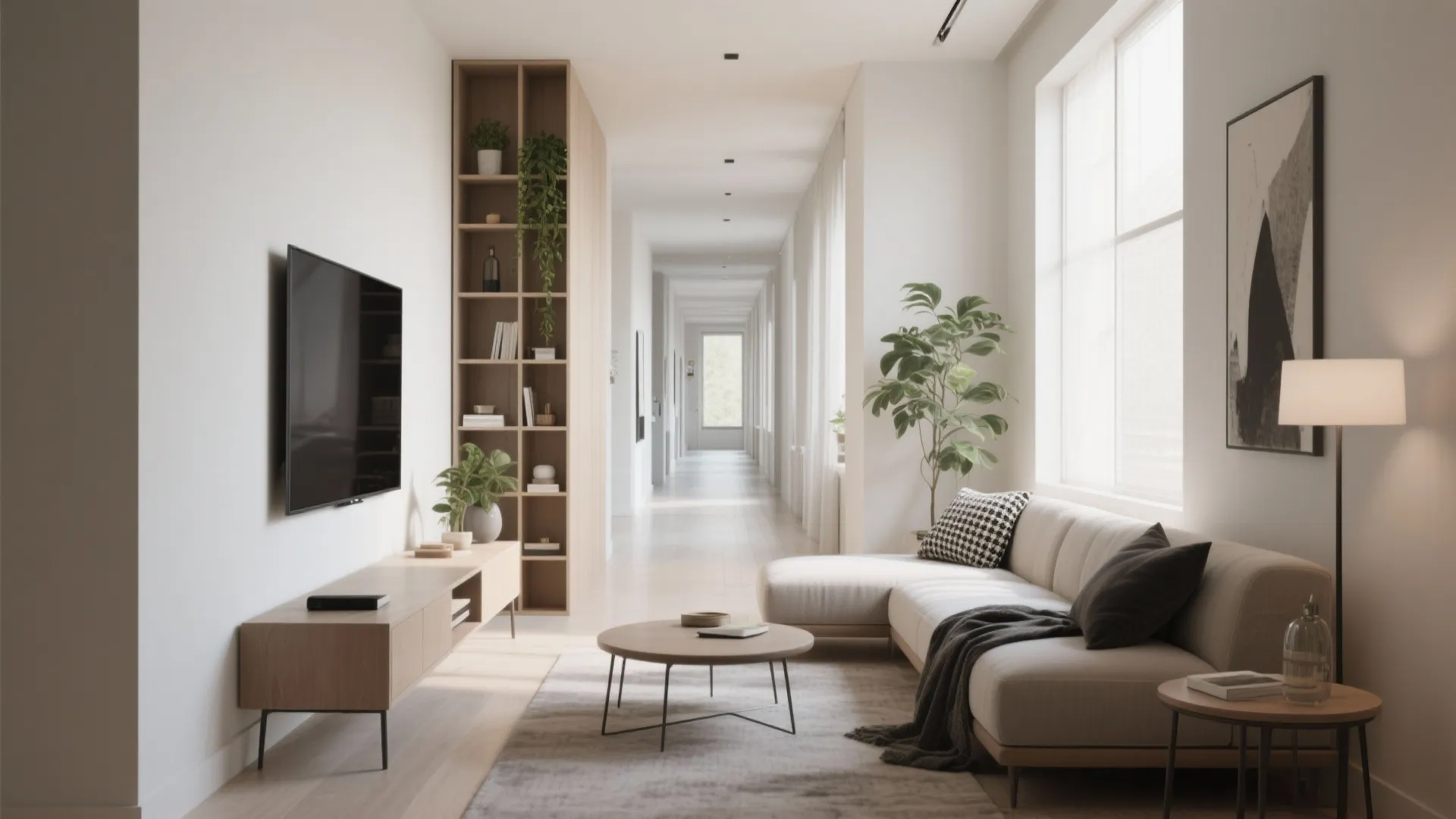 5. Keep sightlines long with slim profiles and vertical accents