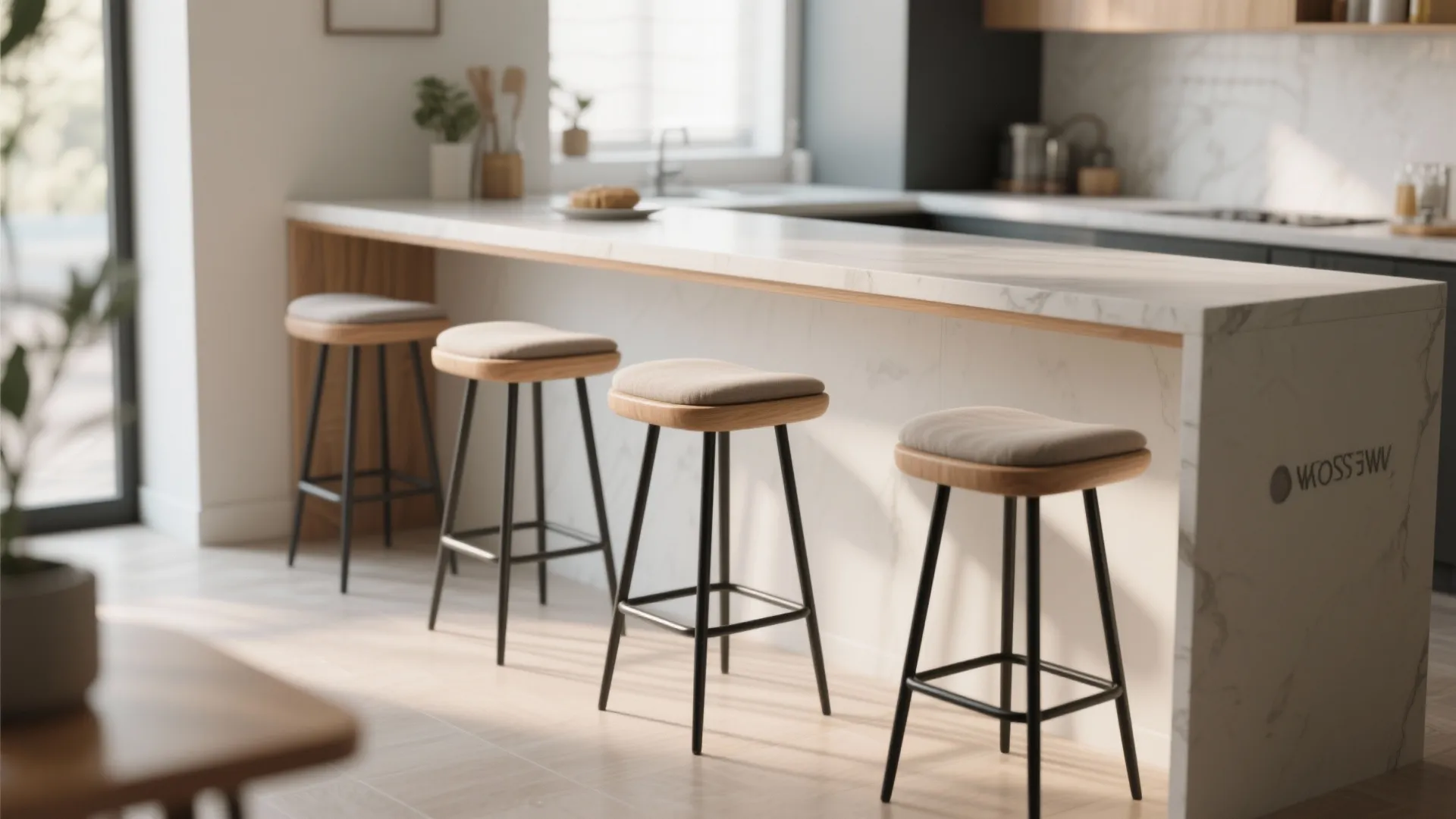 1. Slim silhouettes: armless & tapered seats