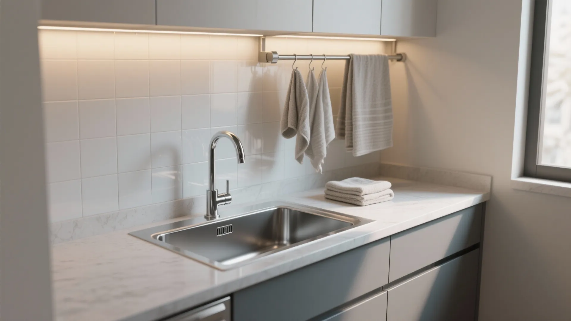 3. Slim Sink + Hanging Rod Combo